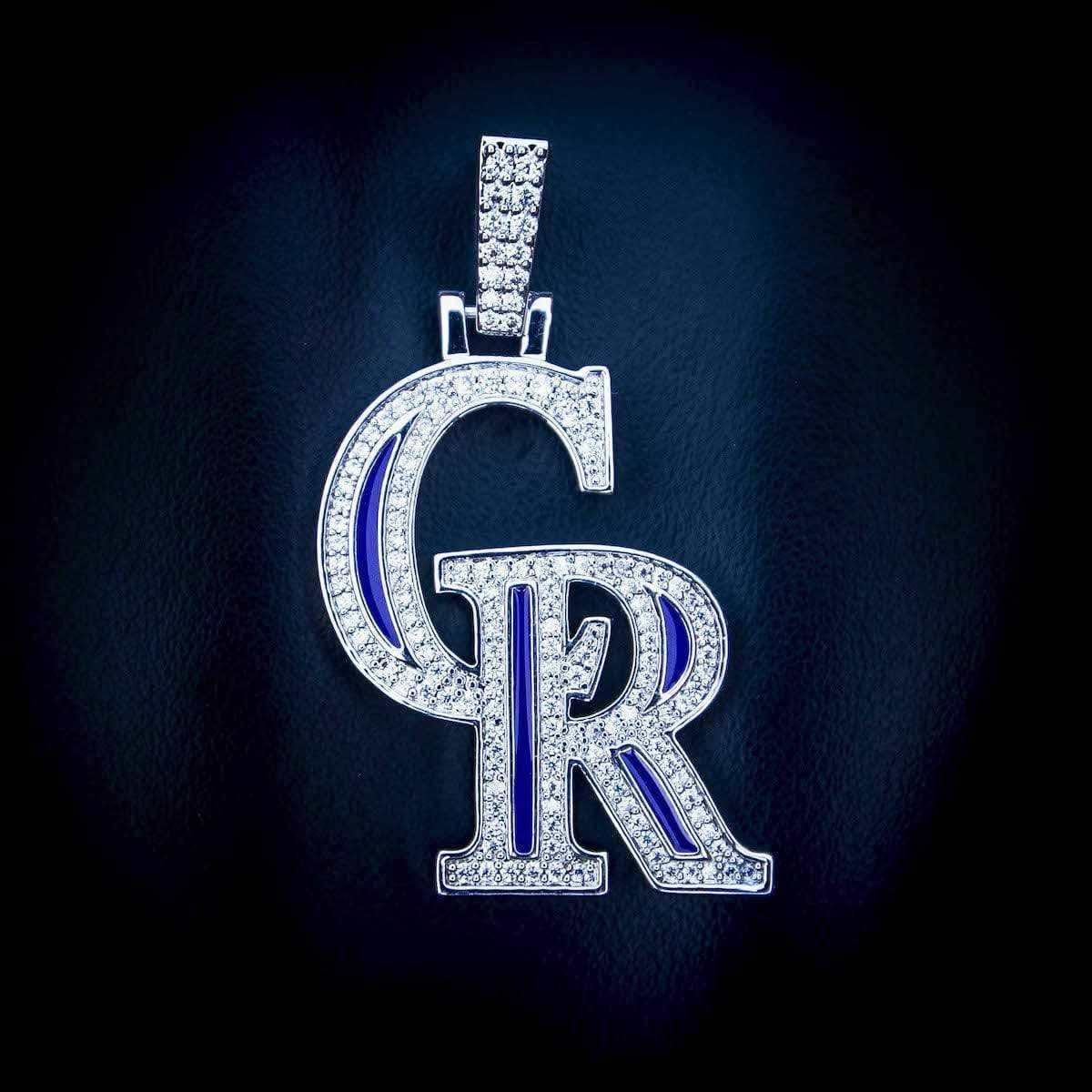 GLD Men Colorado Rockies Official MLB Logo Pendant