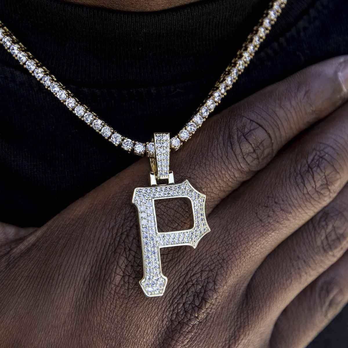 GLD Men Pittsburgh Pirates Official MLB Logo Pendant