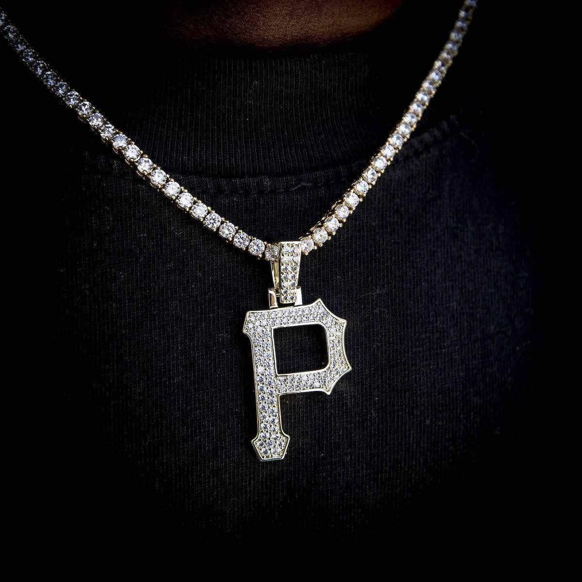 GLD Men Pittsburgh Pirates Official MLB Logo Pendant