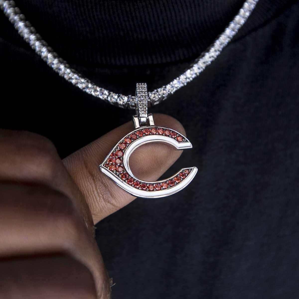 GLD Men Cincinnati Reds Official MLB Logo Pendant
