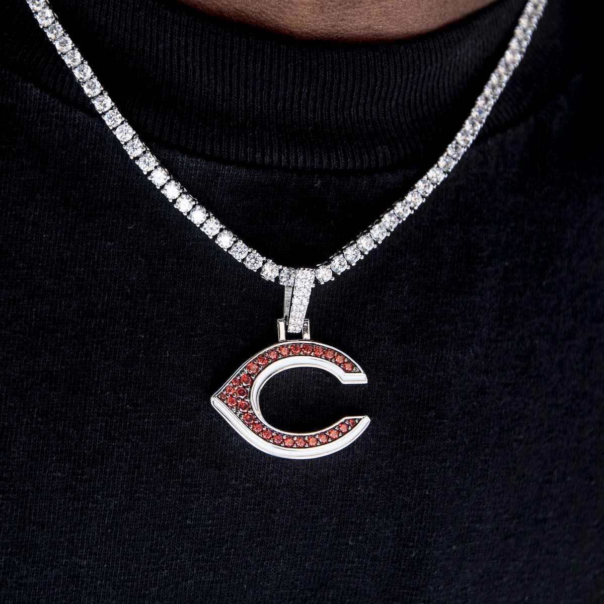 GLD Men Cincinnati Reds Official MLB Logo Pendant