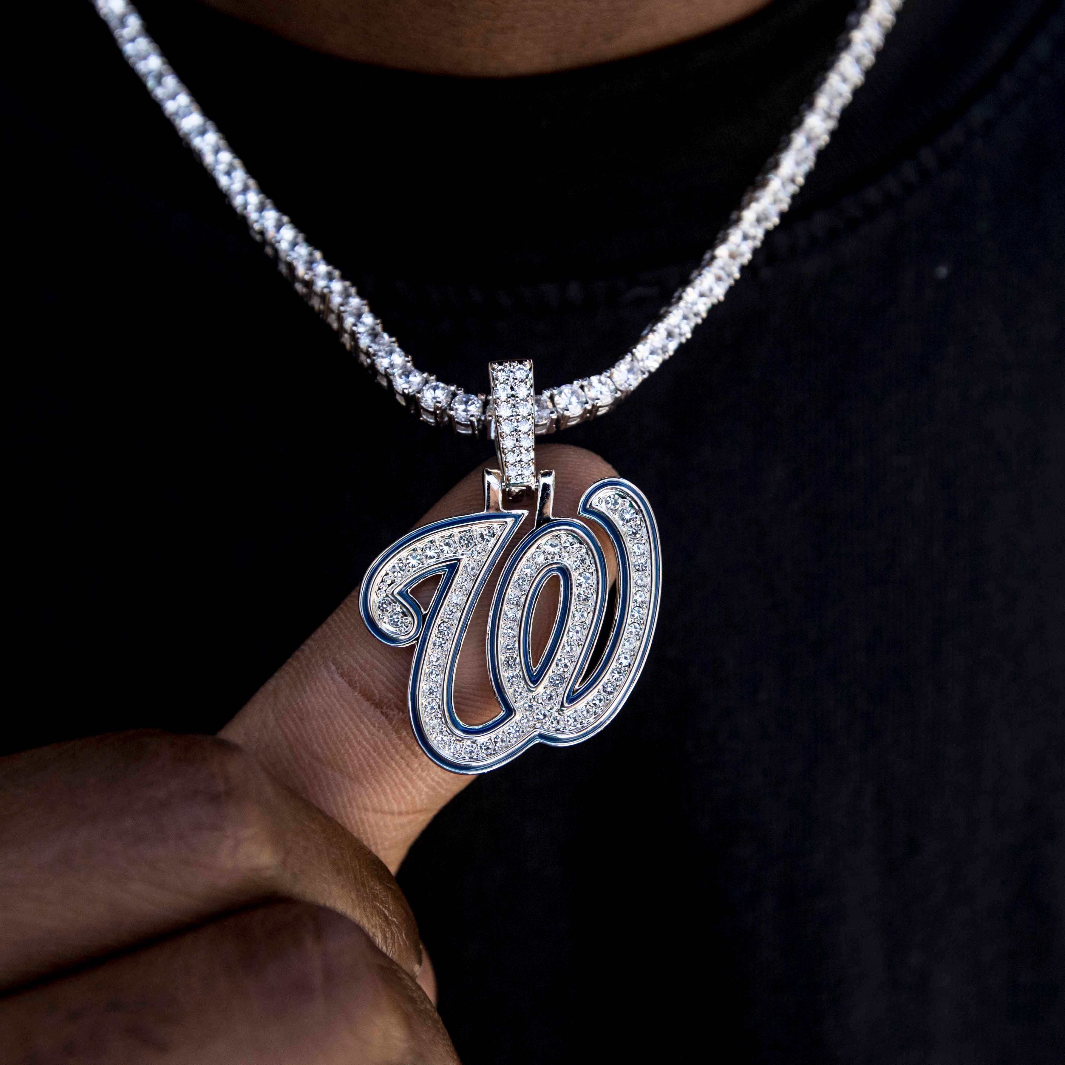 GLD Men Washington Nationals Official MLB Logo Pendant