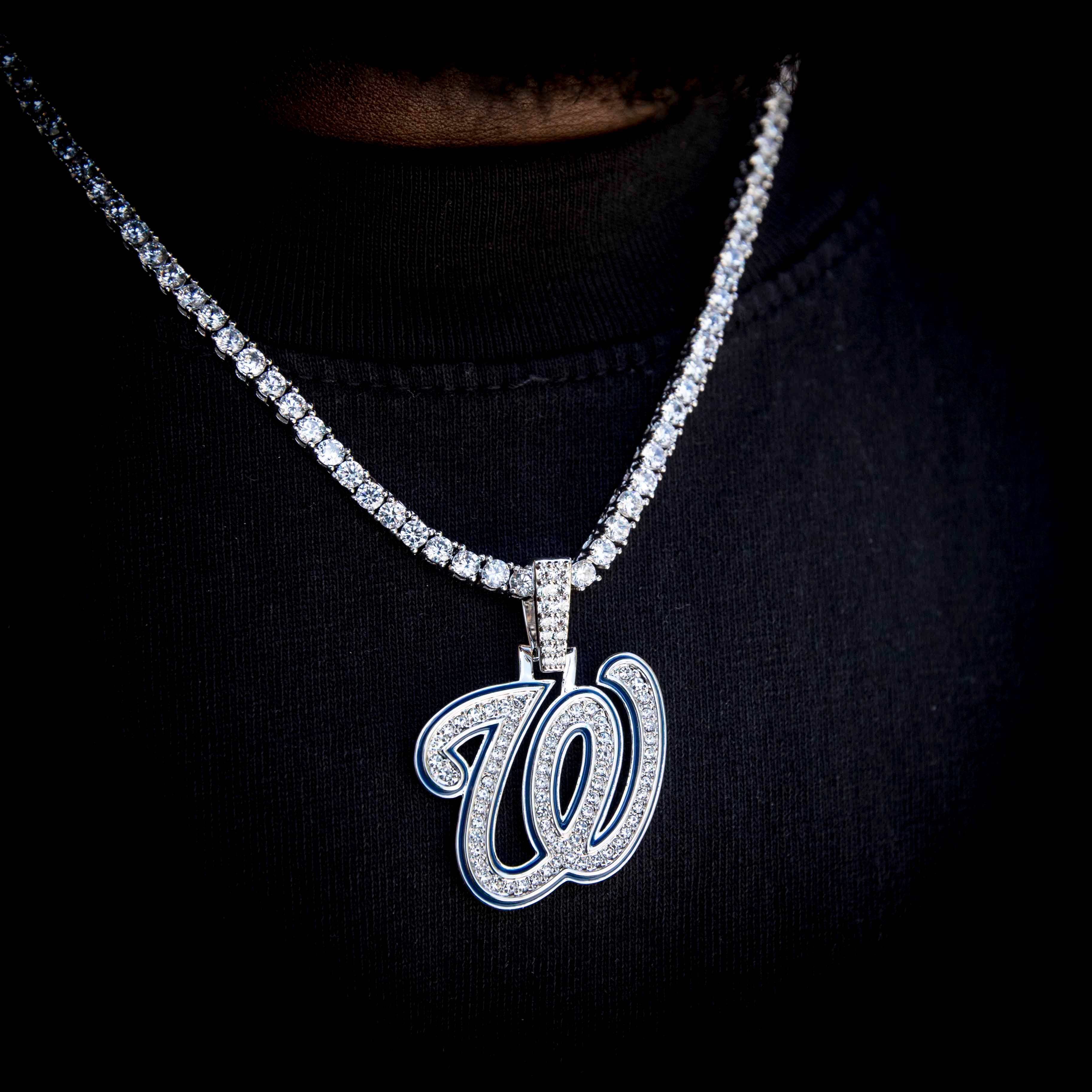 GLD Men Washington Nationals Official MLB Logo Pendant