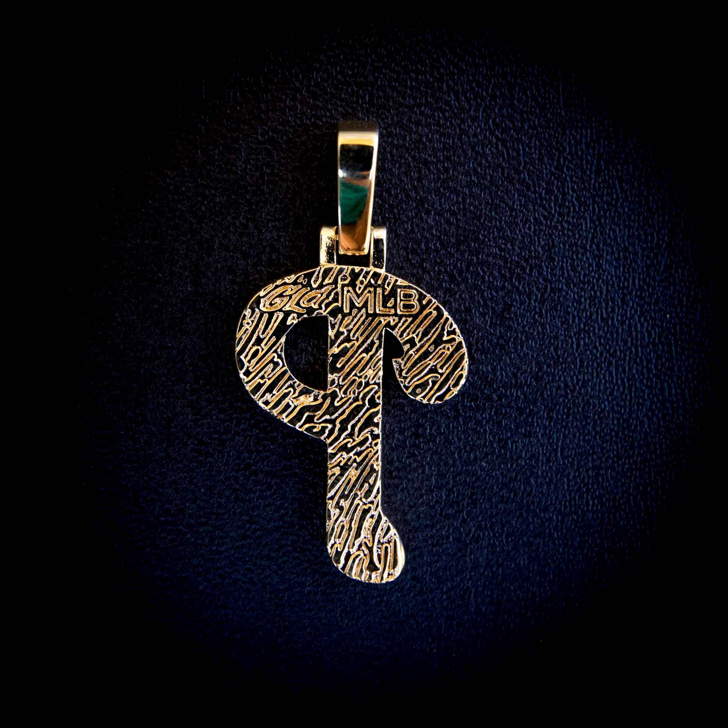 GLD Men Philadelphia Phillies Official MLB Logo Pendant