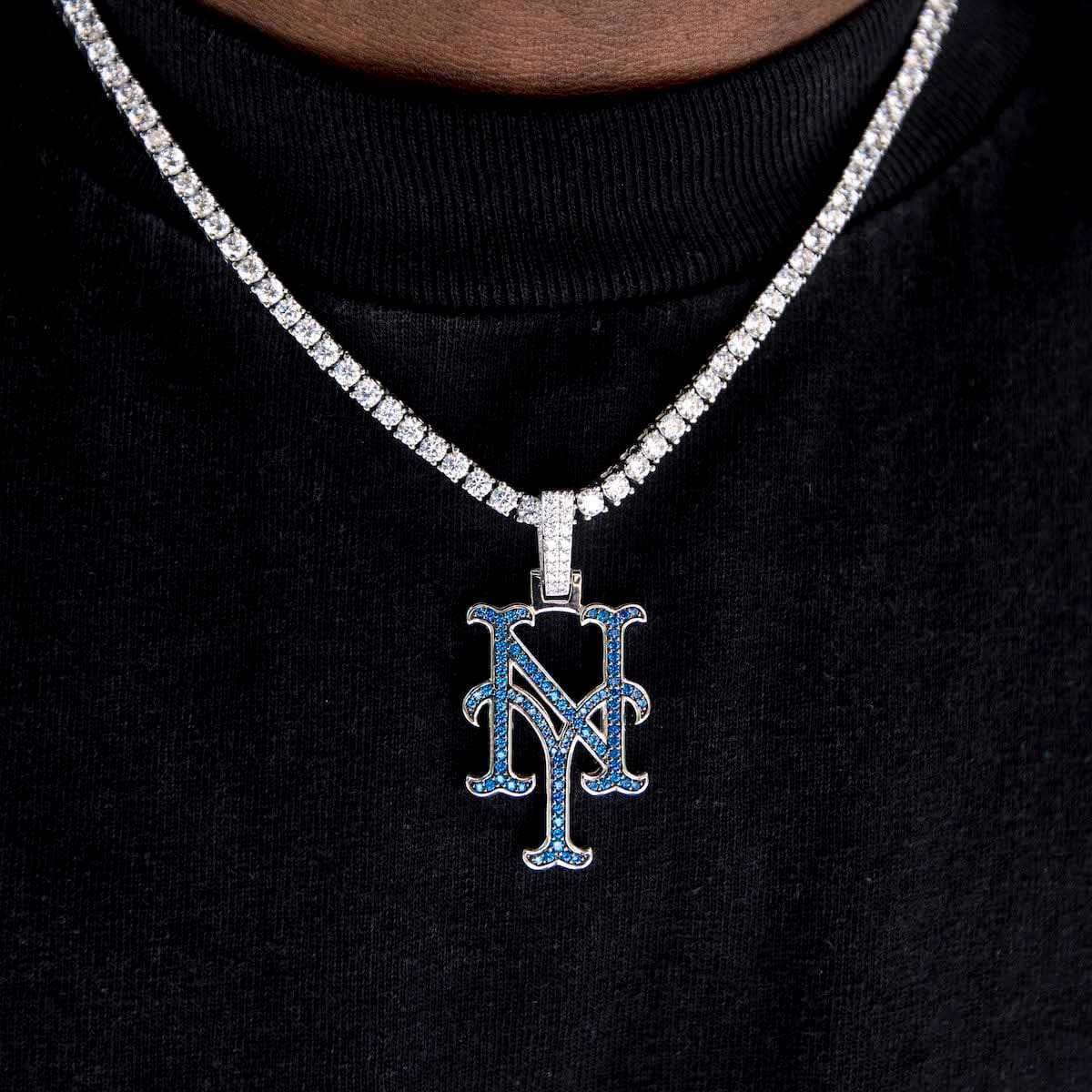 GLD Men New York Mets Official MLB Logo Pendant