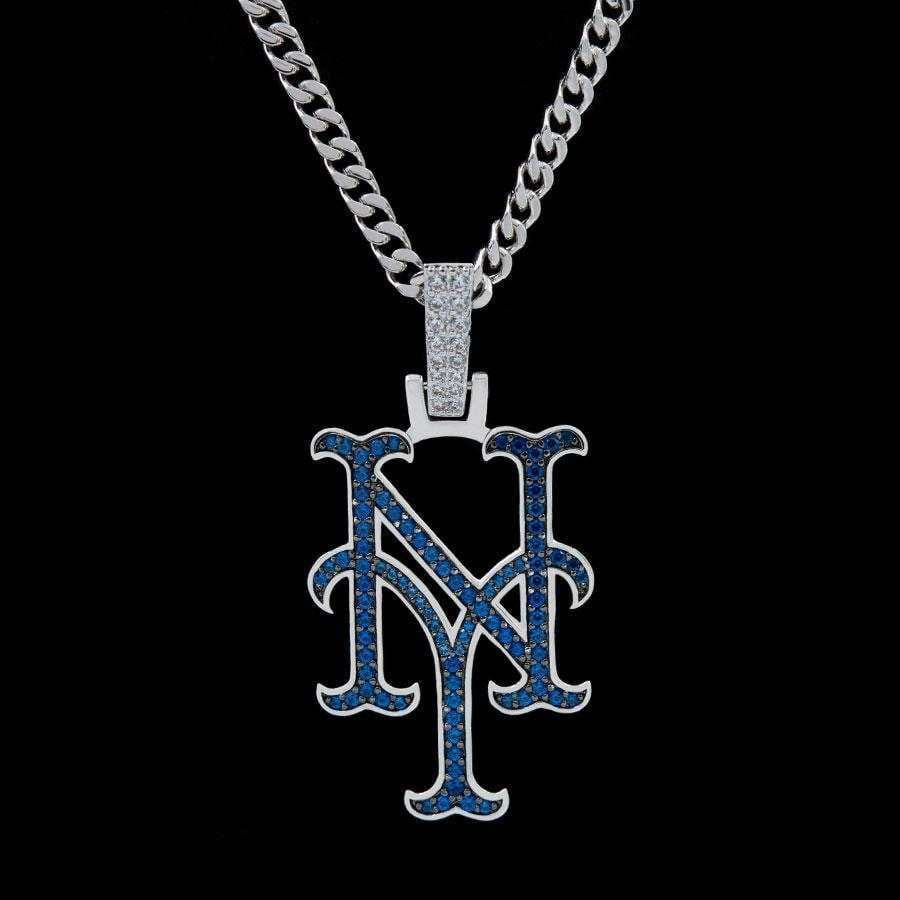GLD Men New York Mets Official MLB Logo Pendant