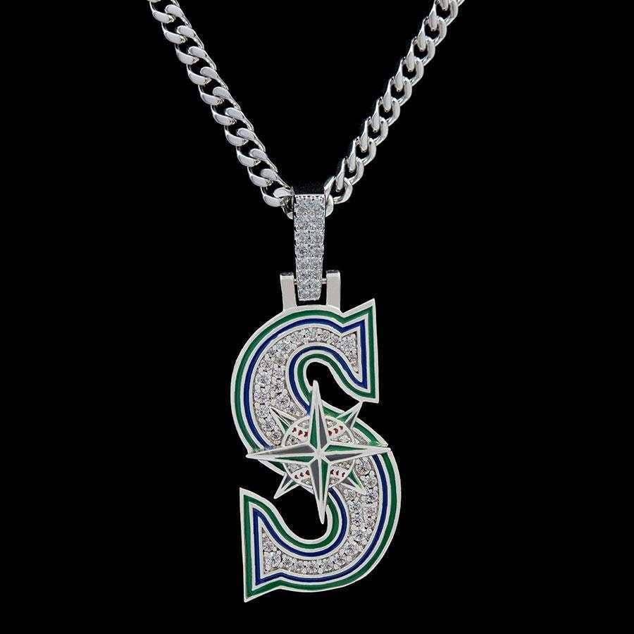 GLD Men Seattle Mariners Official MLB Logo Pendant