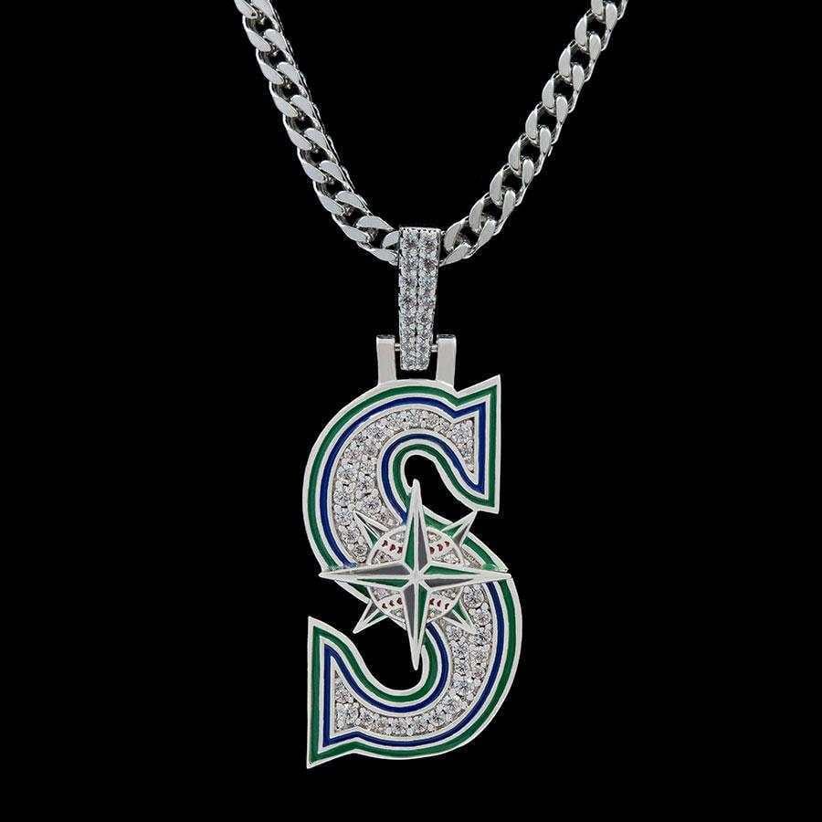 GLD Men Seattle Mariners Official MLB Logo Pendant