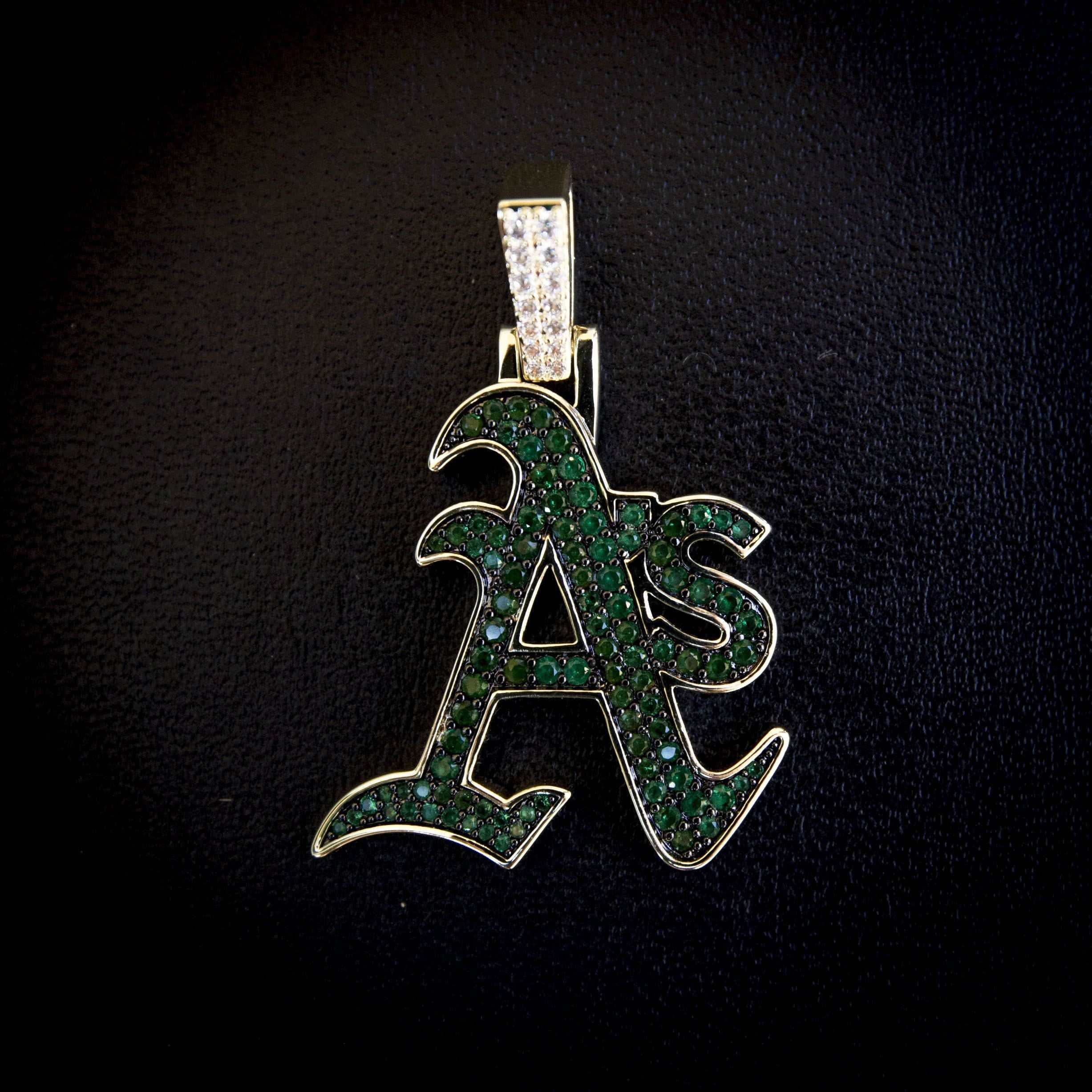 GLD Men Oakland Athletics Official MLB Logo Pendant