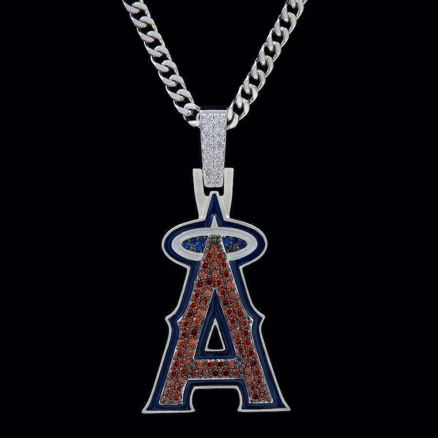 GLD Men Los Angeles Angels Official MLB Logo Pendant