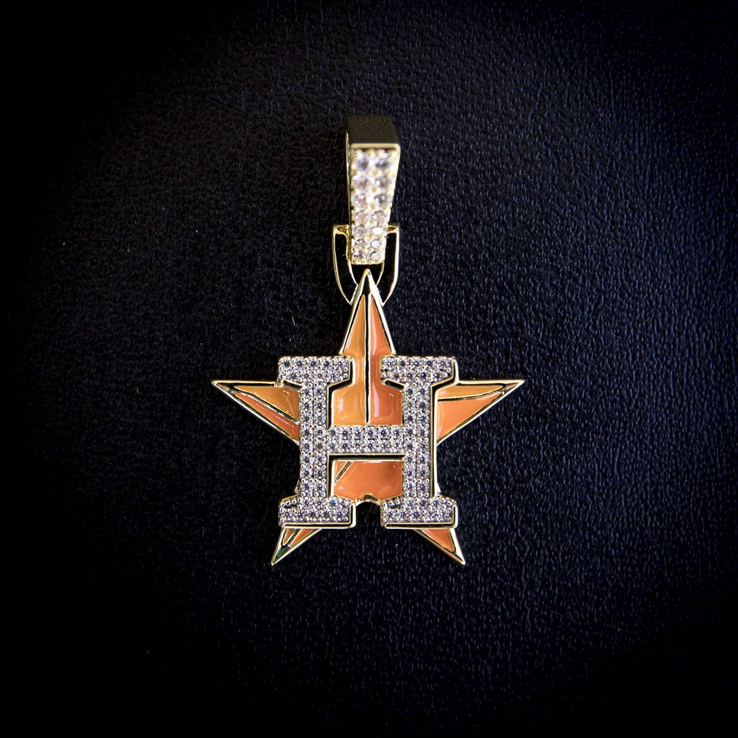 GLD Men Houston Astros Official MLB Logo Pendant