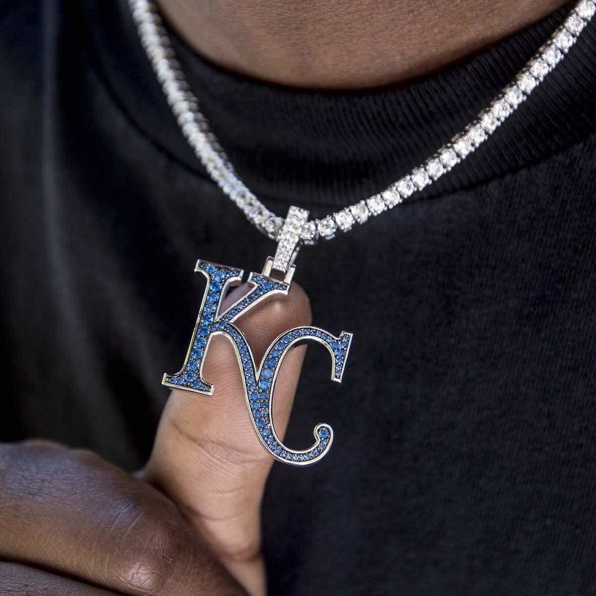 GLD Men Kansas City Royals Official MLB Logo Pendant