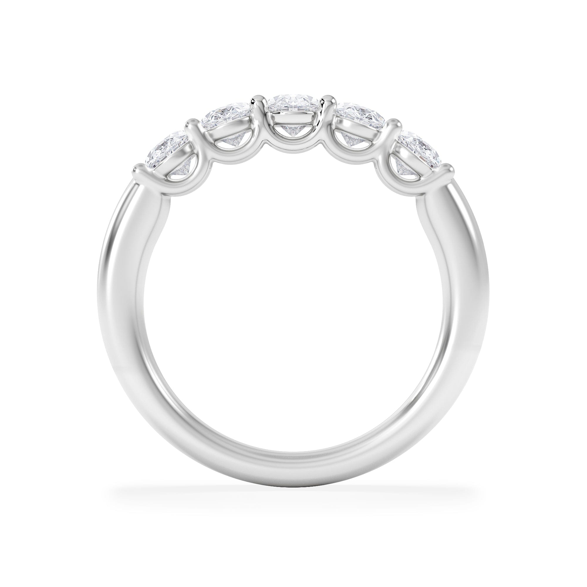 Diamond Unity 1.00ct Oval Cut Lab Diamond 5 Stone Ring in Platinum