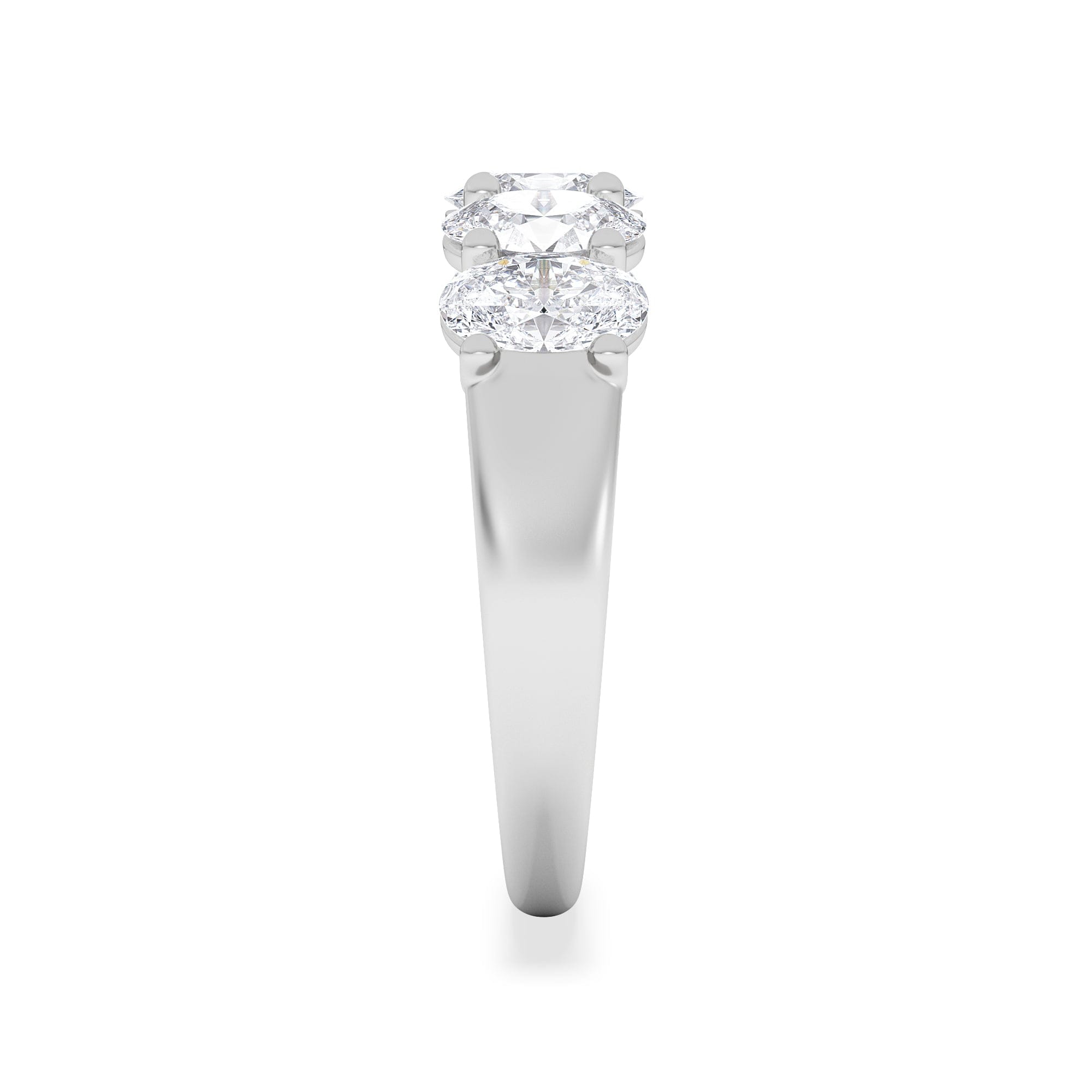 Diamond Unity 2.00ct Oval Cut Lab Diamond 5 Stone Ring in Platinum
