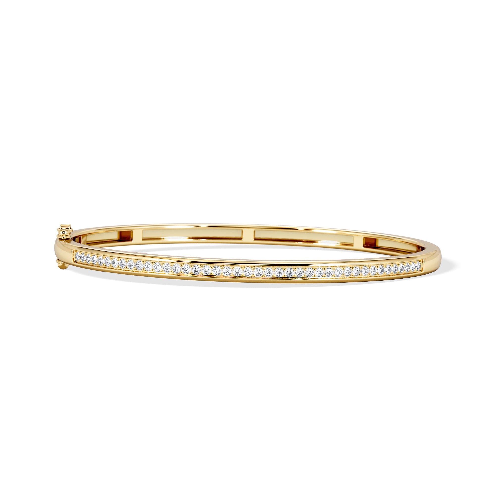 Heritage 0.50ct Round Cut Lab Diamond Bangle in 18K Gold Vermeil