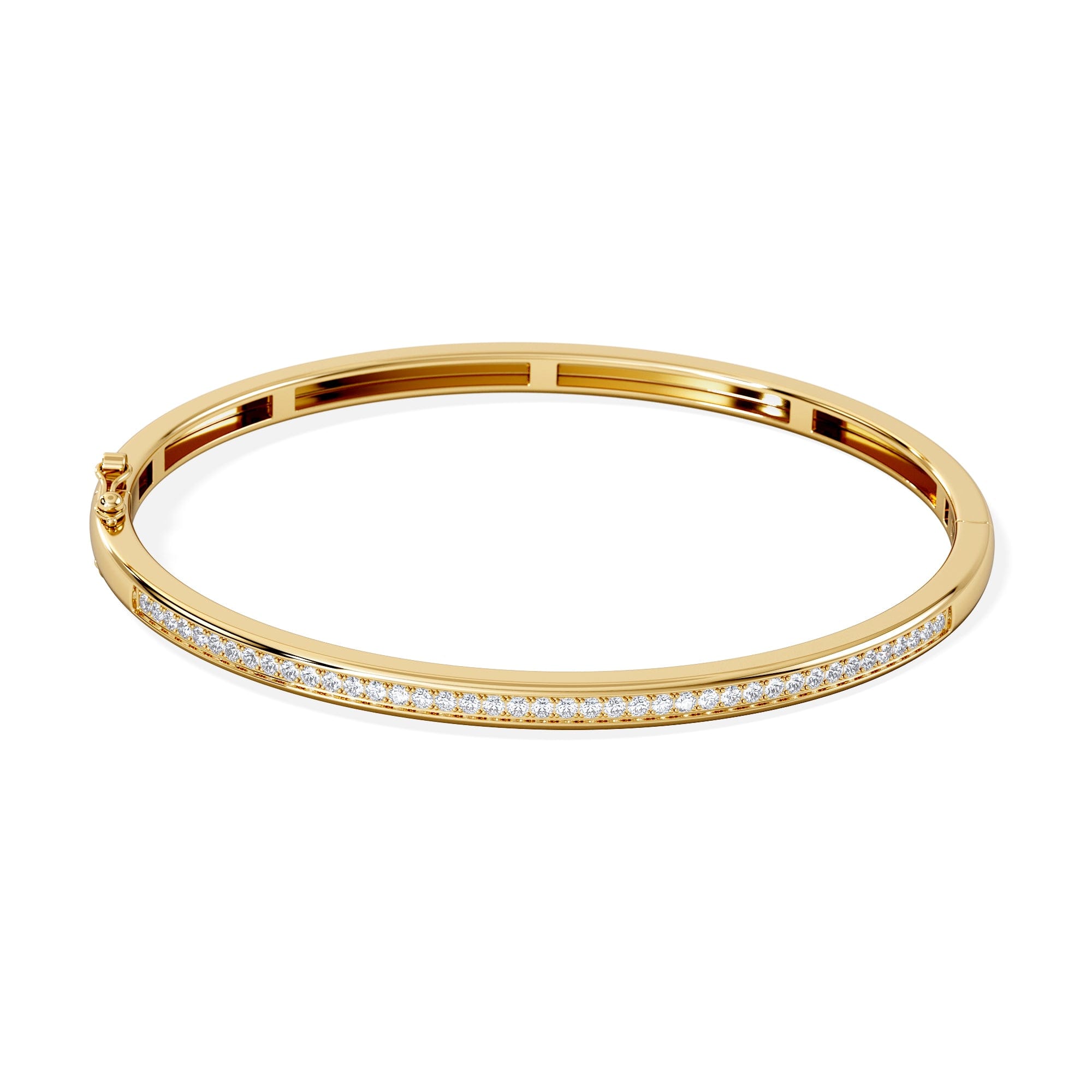 Heritage 0.50ct Round Cut Lab Diamond Bangle in 18K Gold Vermeil