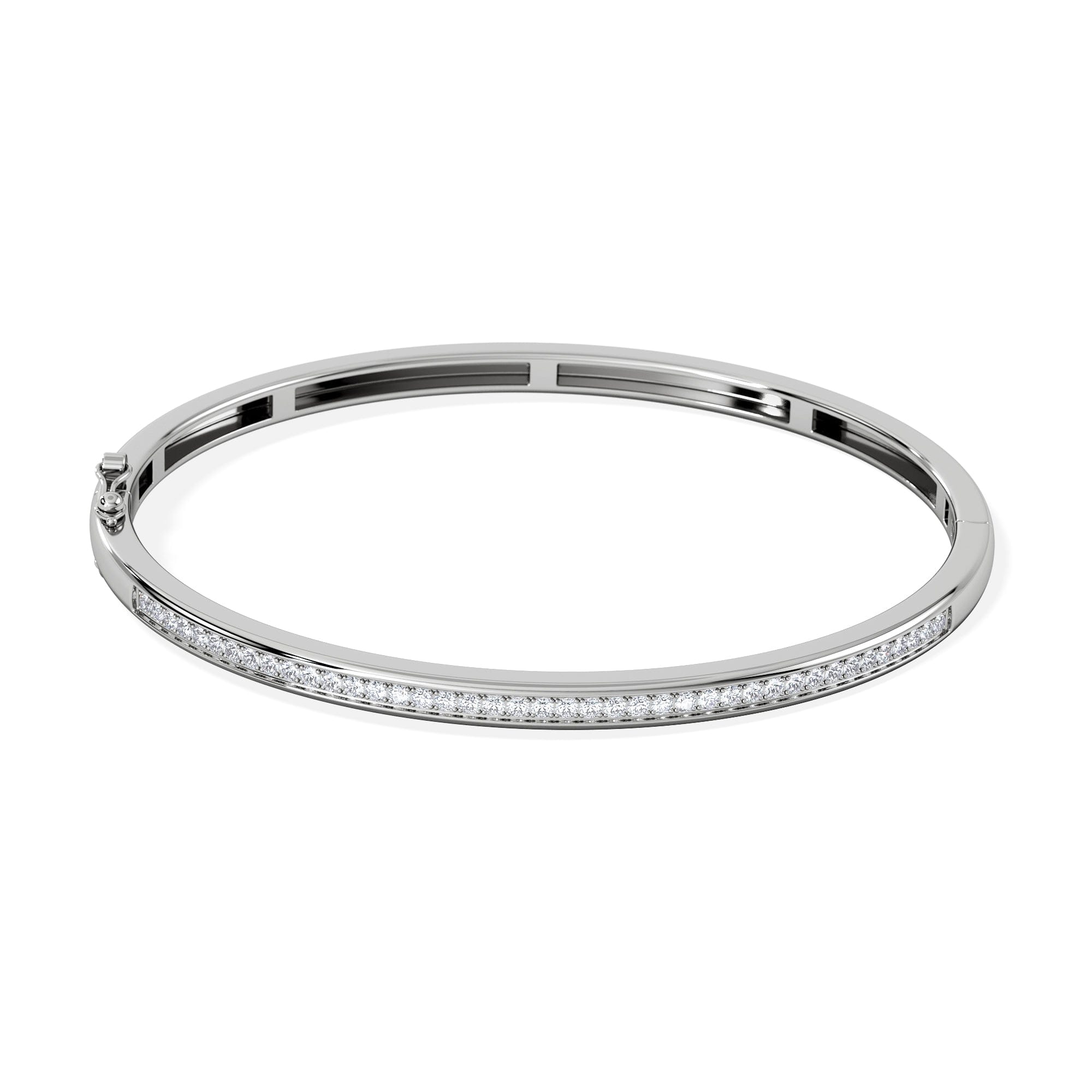 Heritage 0.50ct Round Cut Lab Diamond Bangle in Sterling Silver