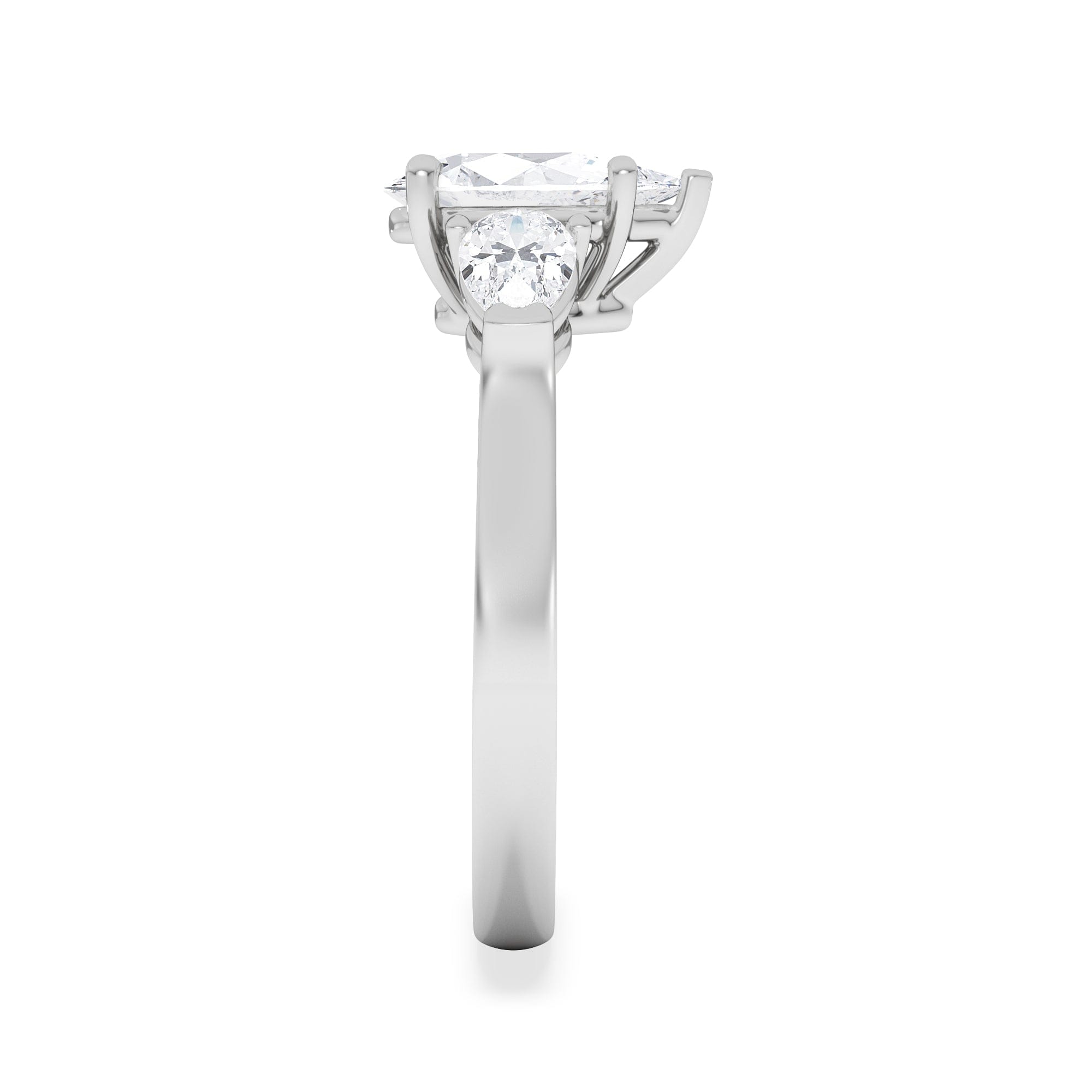 Diamond Adore 1.50ct Pear Cut Lab Diamond 3 Stone Engagement Ring in Platinum