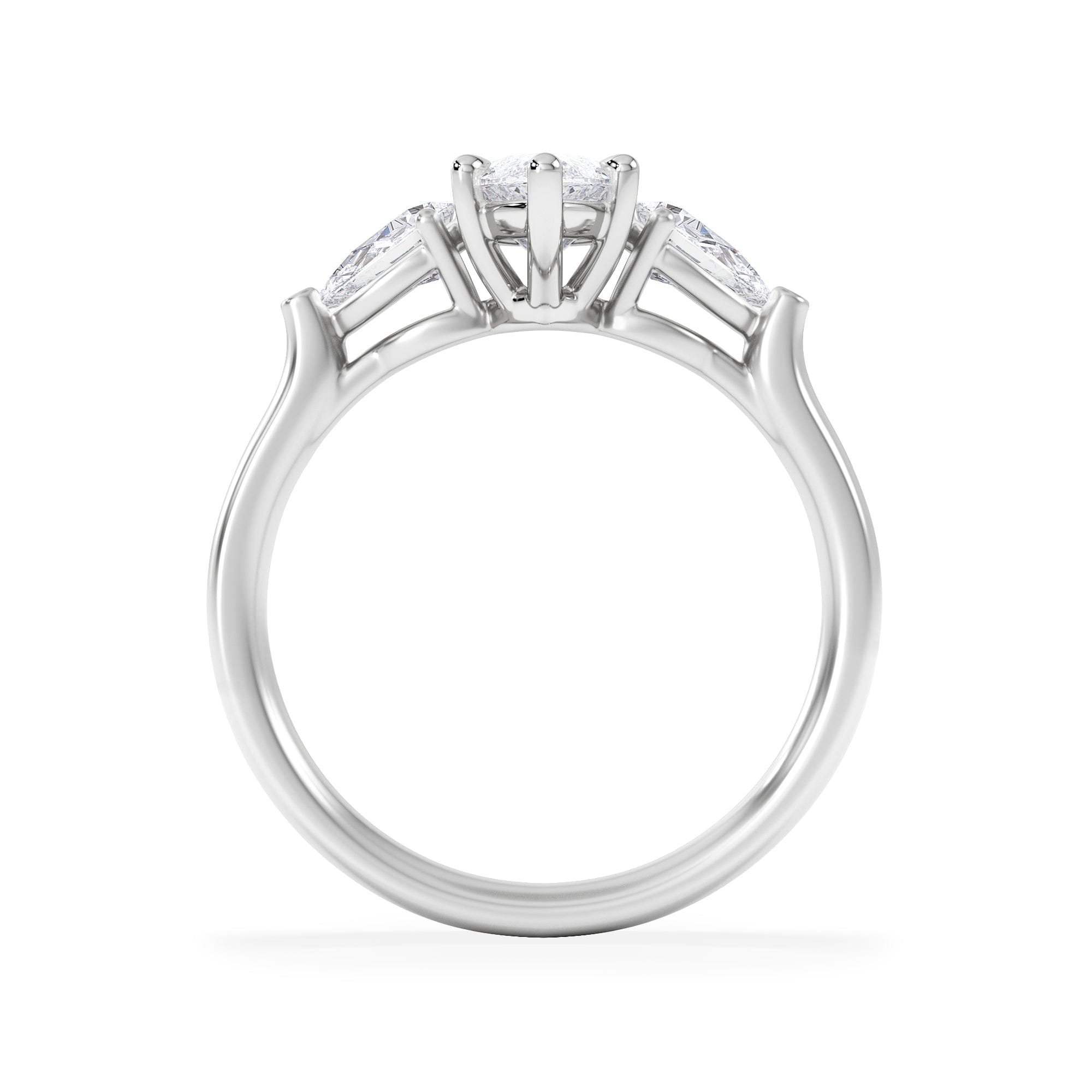 Diamond Adore 1.50ct Marquise Cut Lab Diamond 3 Stone Engagement Ring in Platinum