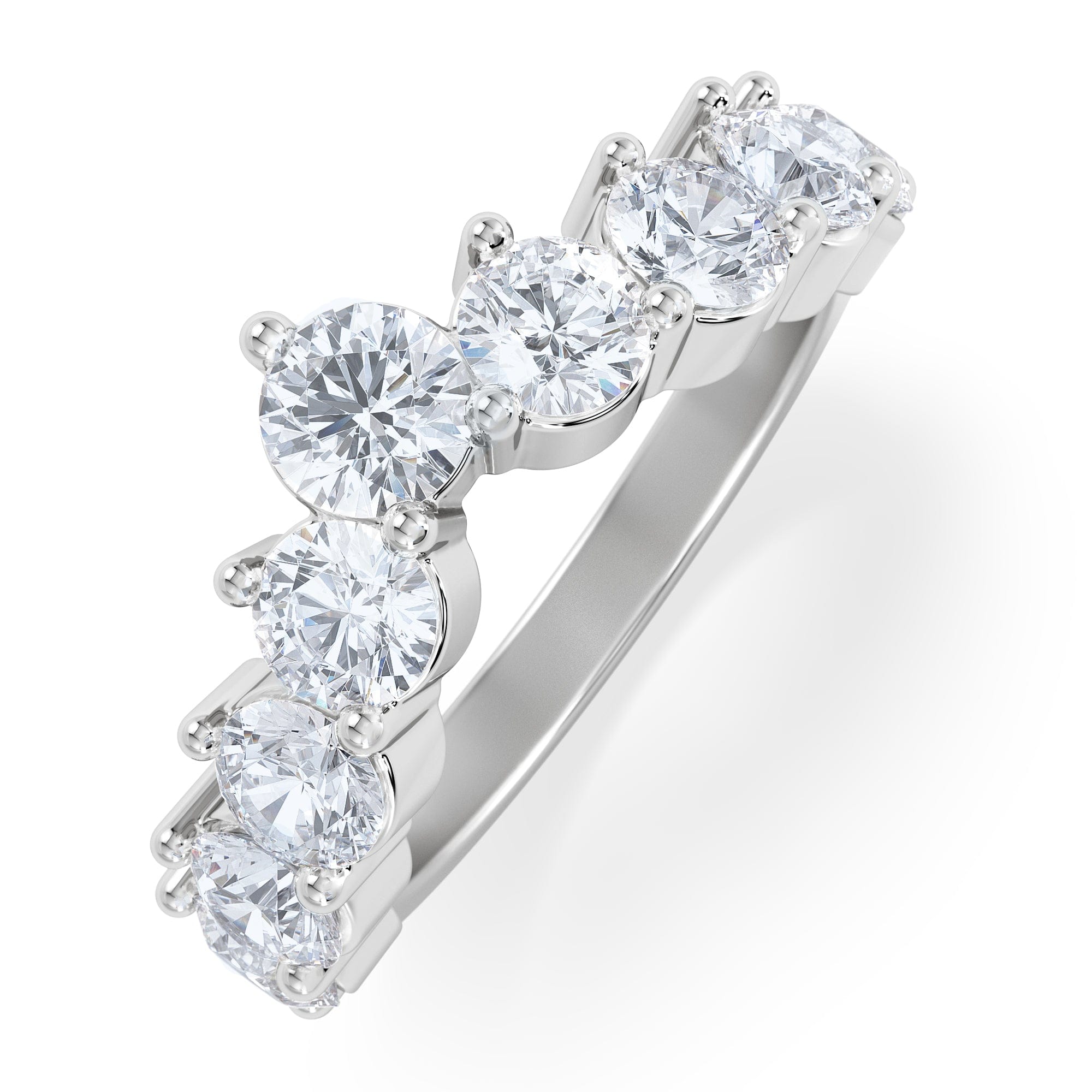 WISHBONE Starlit 2.00ct Round Cut Lab Diamond Wishbone Ring in 9K White Gold
