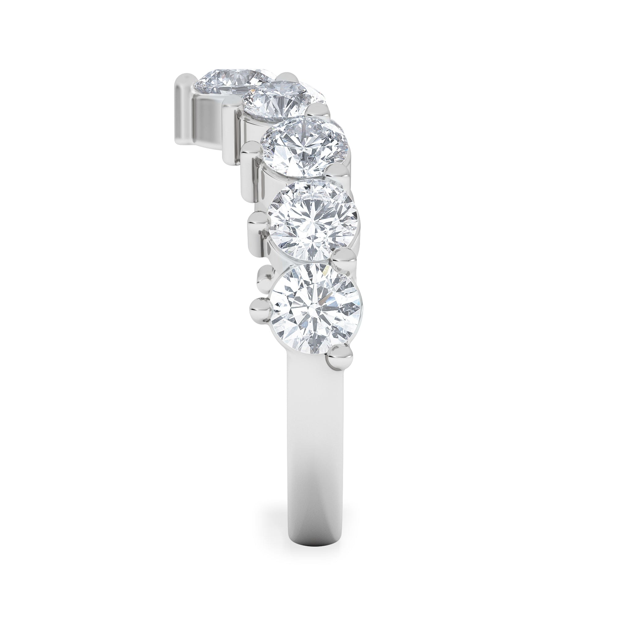 WISHBONE Starlit 2.00ct Round Cut Lab Diamond Wishbone Ring in 9K White Gold