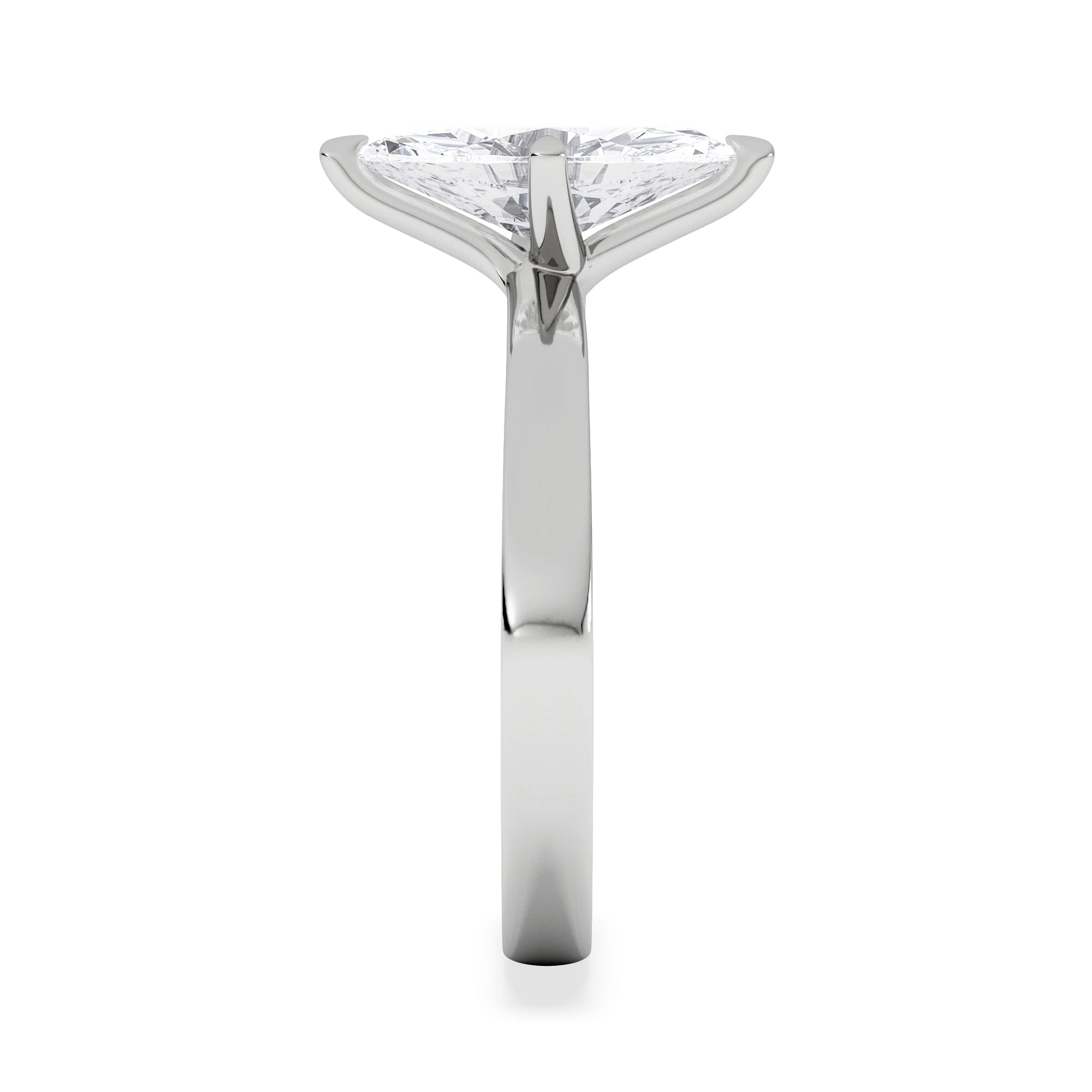 Solitaire Origin Twist 1.00ct Marquise Cut Lab Diamond Solitaire Engagement Ring in Platinum