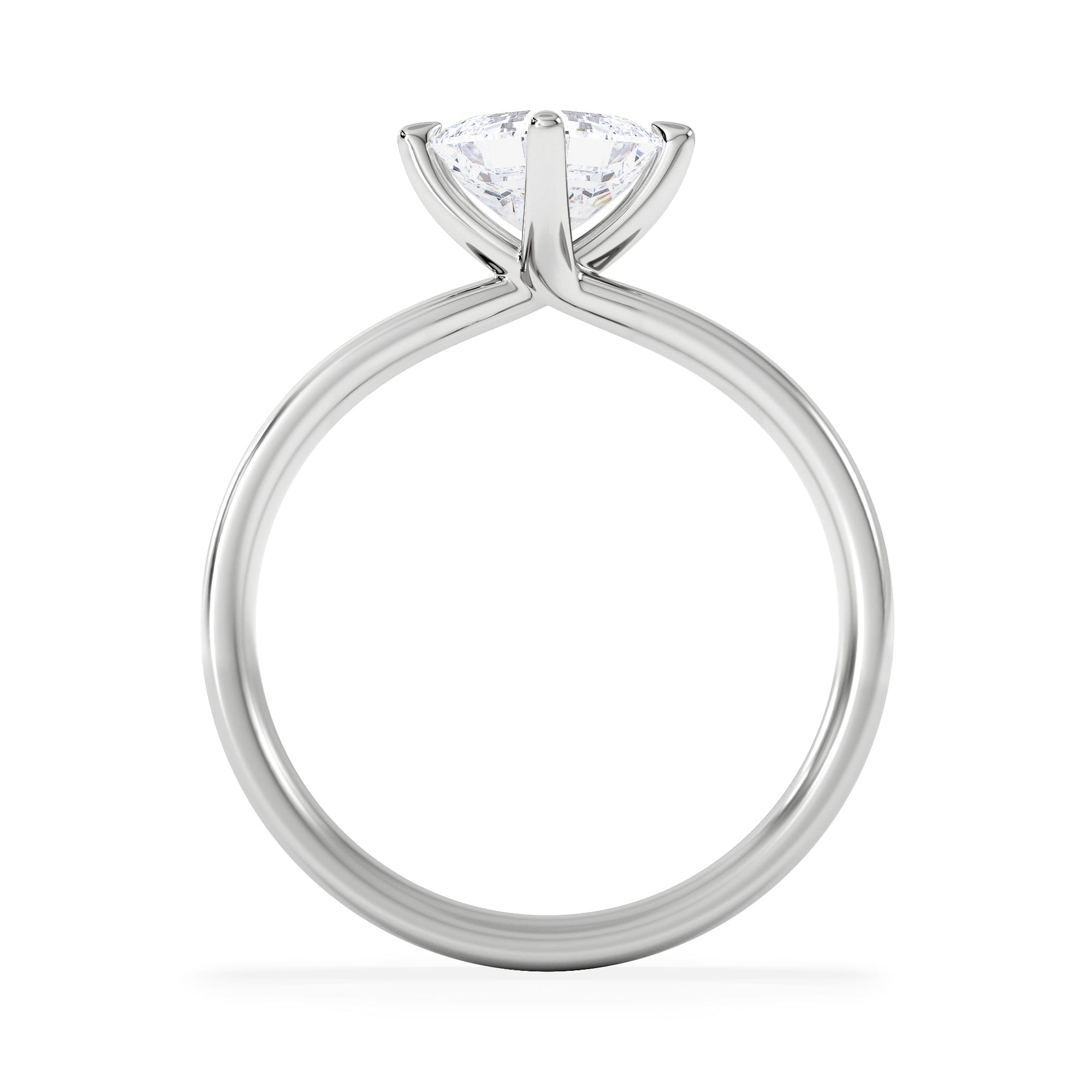 Solitaire Origin Twist 1.00ct Asscher Cut Lab Diamond Solitaire Engagement Ring in Platinum