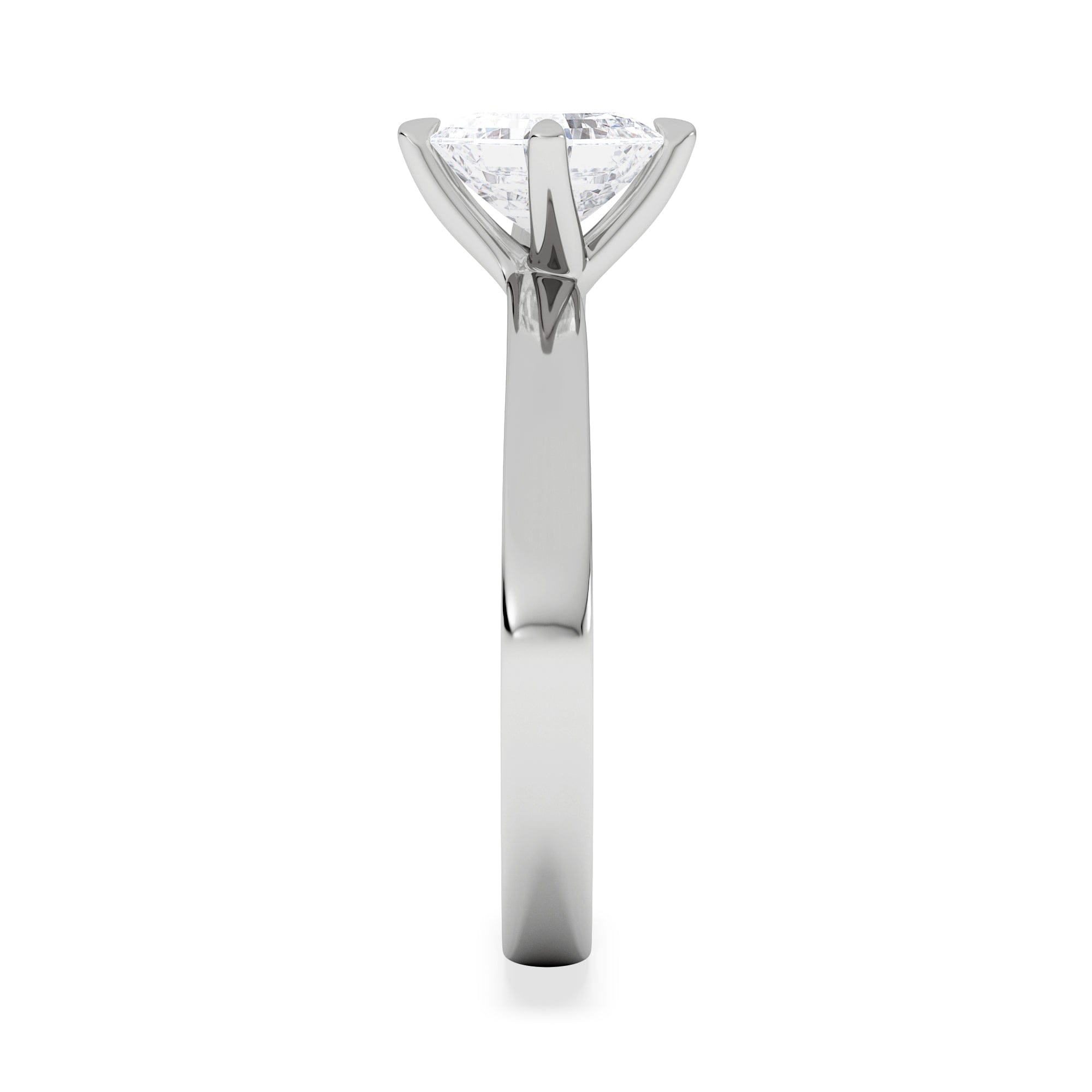 Solitaire Origin Twist 1.00ct Asscher Cut Lab Diamond Solitaire Engagement Ring in Platinum