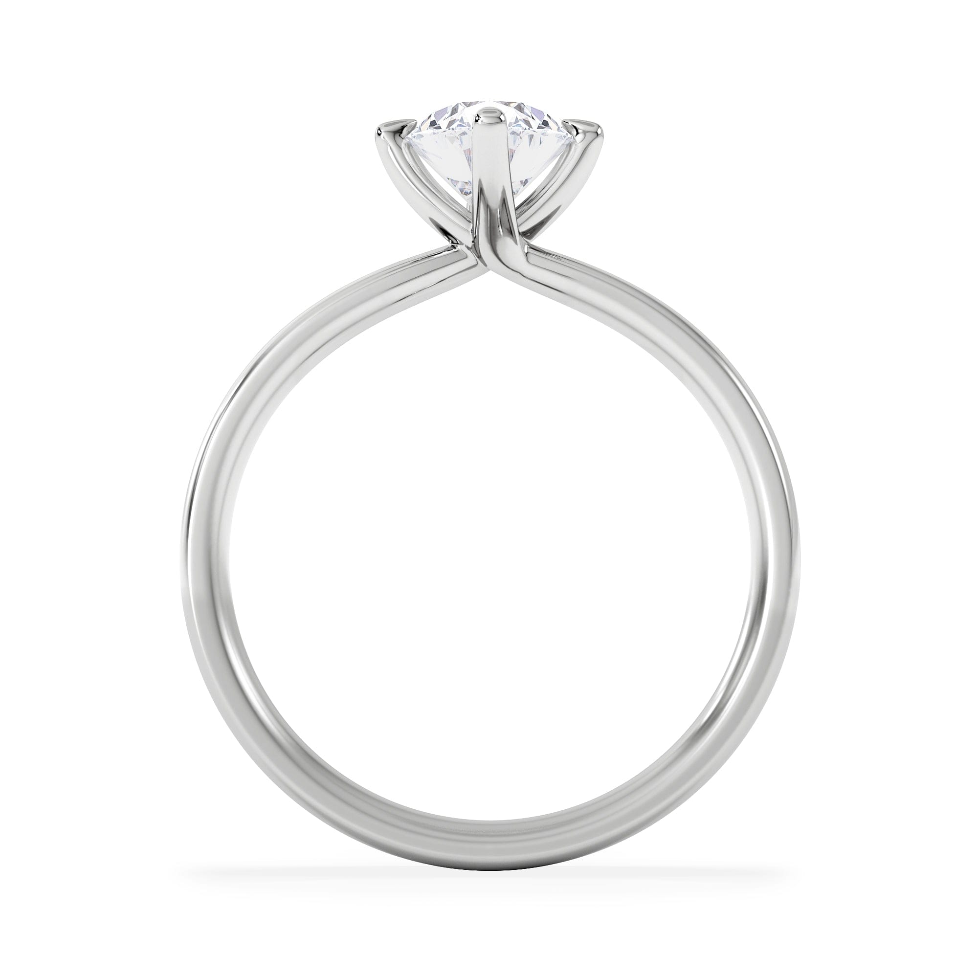 Solitaire Origin Twist 1.00ct Oval Cut Lab Diamond Solitaire Engagement Ring in Platinum