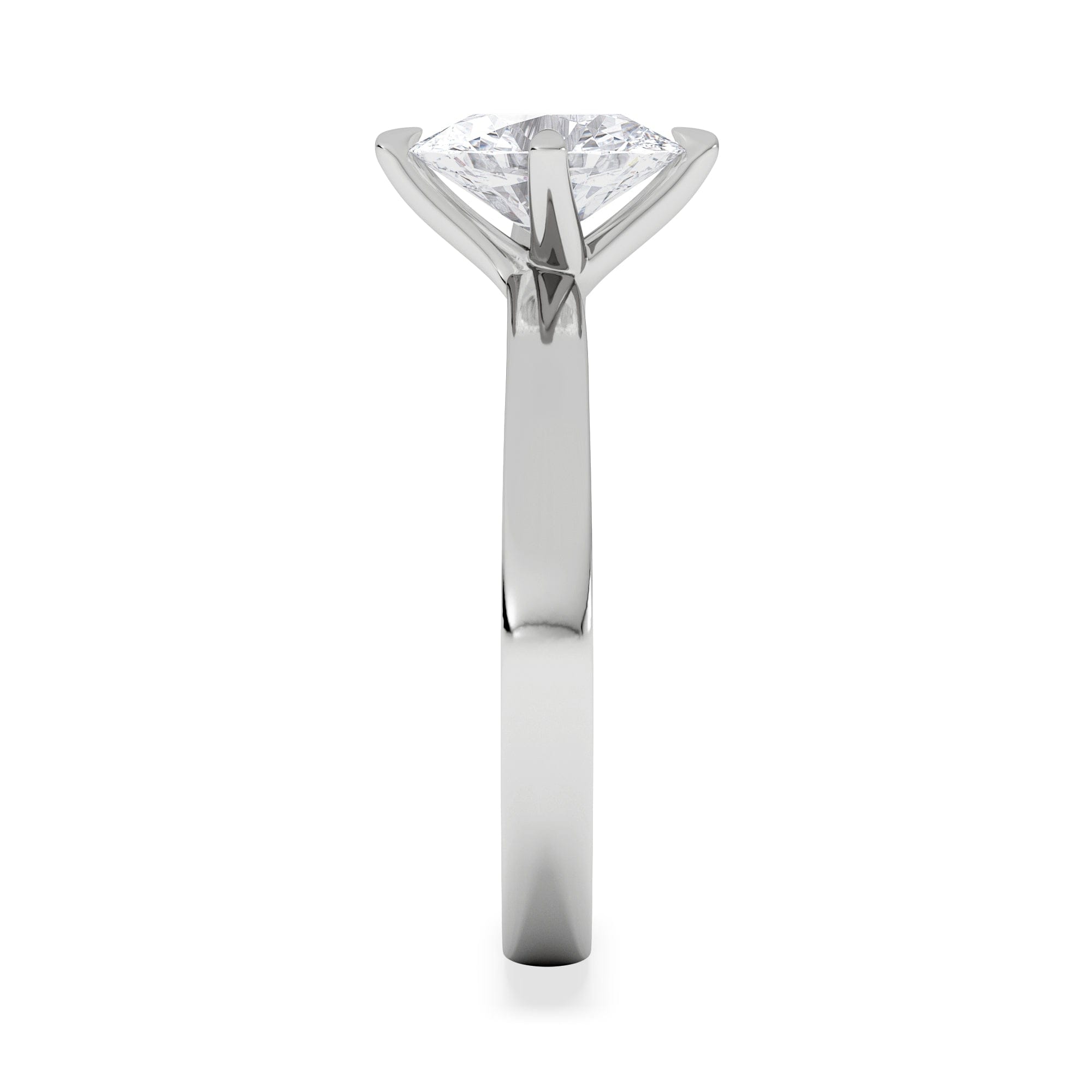 Solitaire Origin Twist 1.00ct Oval Cut Lab Diamond Solitaire Engagement Ring in Platinum