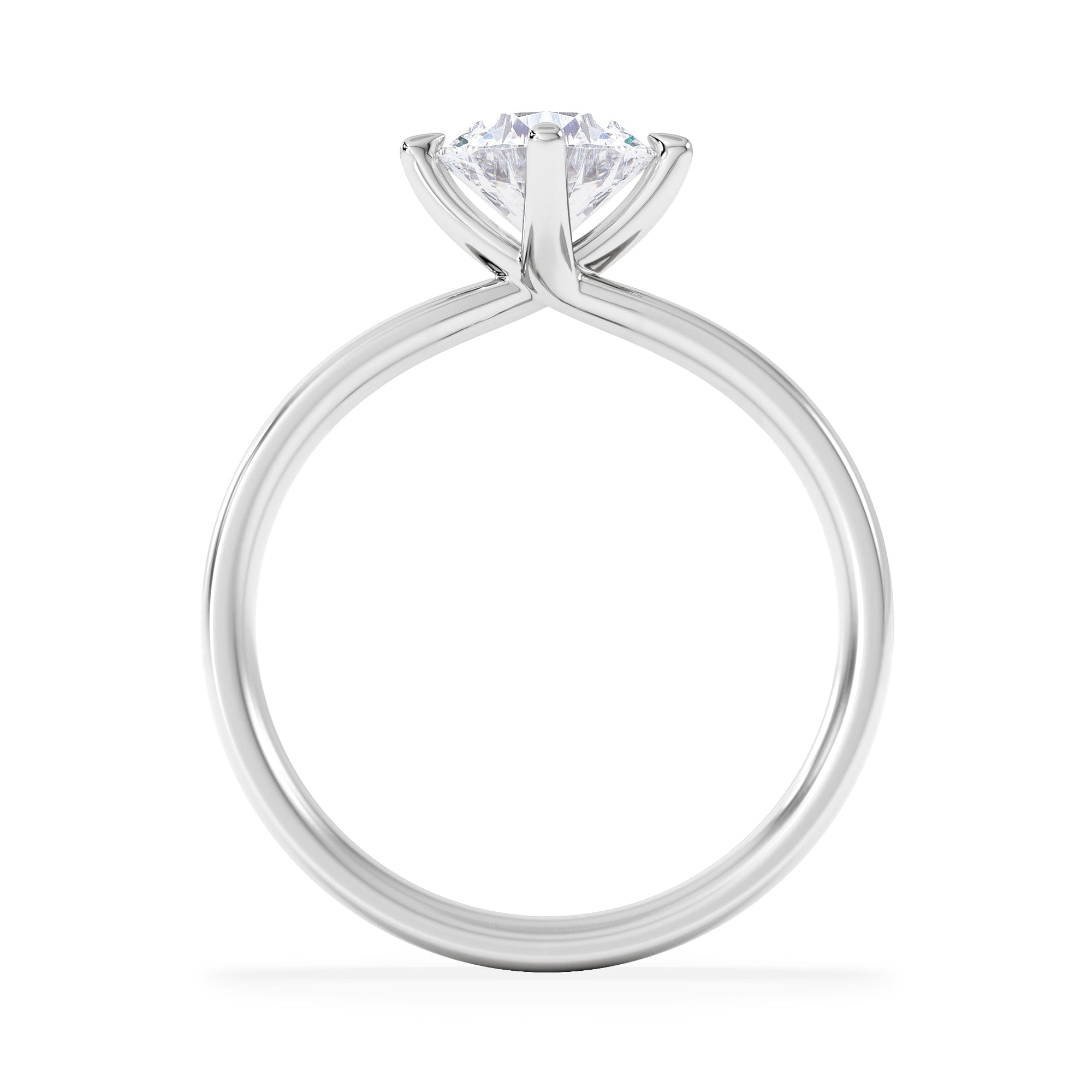 Solitaire Origin Twist 1.00ct Round Cut Lab Diamond Solitaire Engagement Ring in Platinum