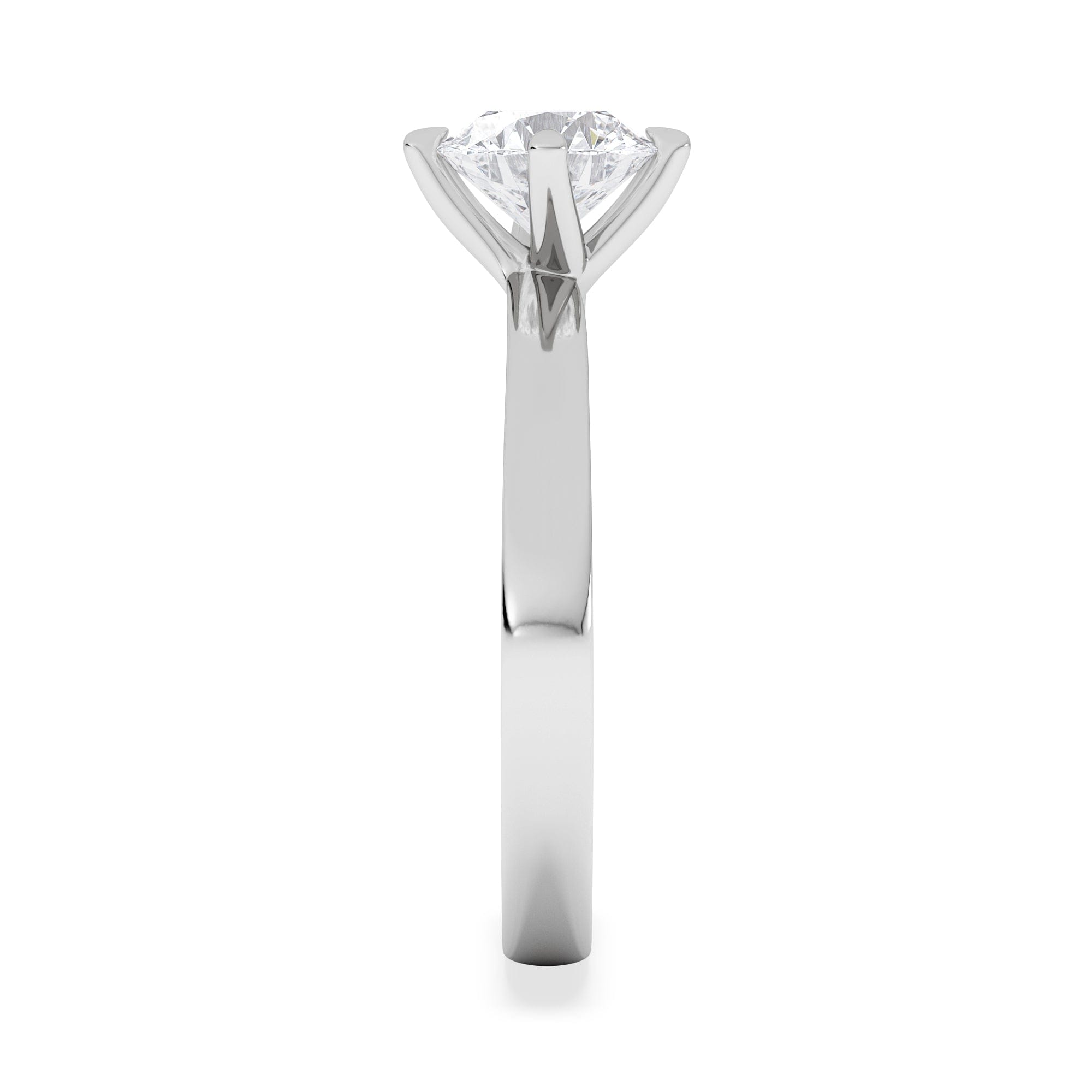 Solitaire Origin Twist 1.00ct Round Cut Lab Diamond Solitaire Engagement Ring in Platinum