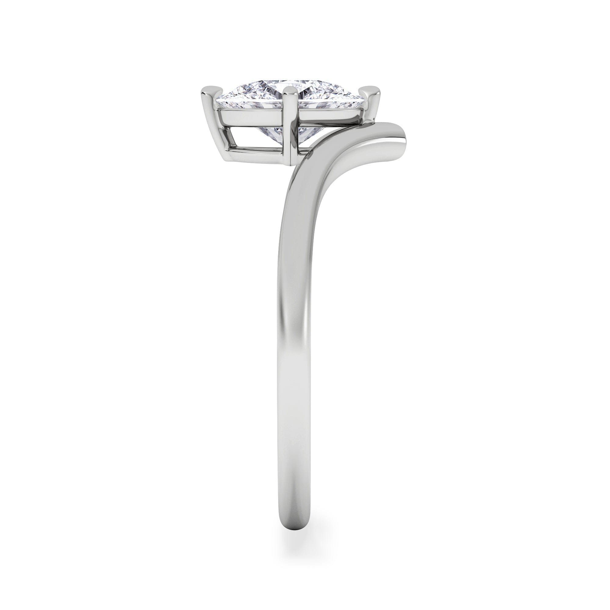 Solitaire Vela 1.00ct Oval Cut Lab Diamond Solitaire Engagement Ring in Platinum
