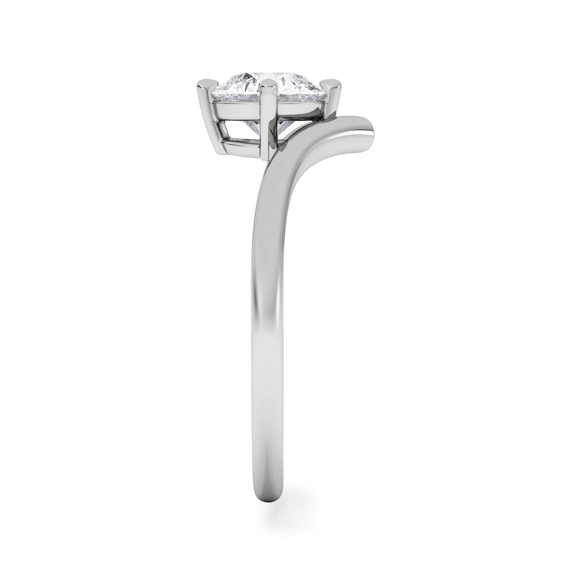 Solitaire Vela 1.00ct Round Cut Lab Diamond Solitaire Engagement Ring in Platinum