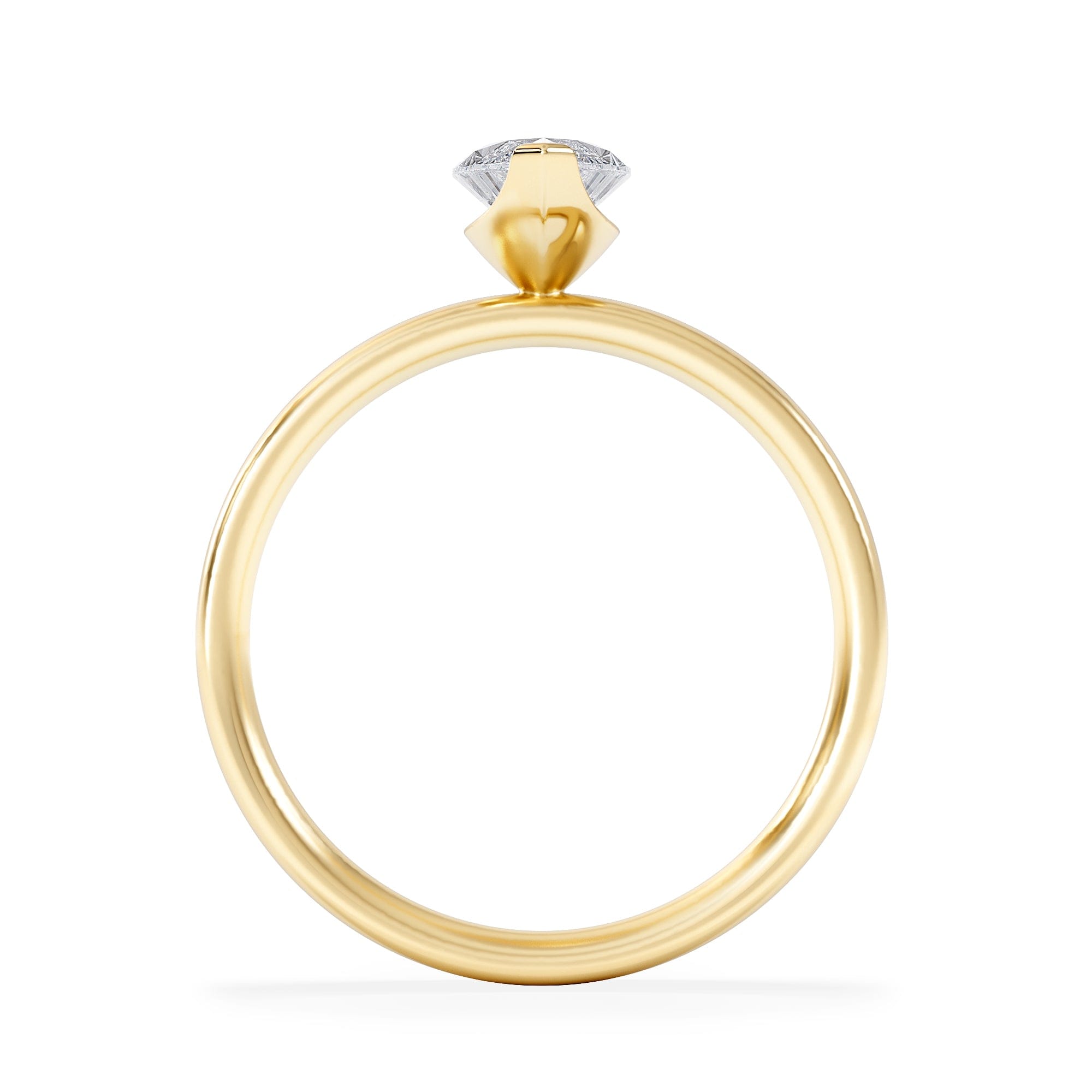 Solitaire Origin 1.00ct Marquise Cut Lab Diamond Solitaire Engagement Ring in 18K Yellow Gold