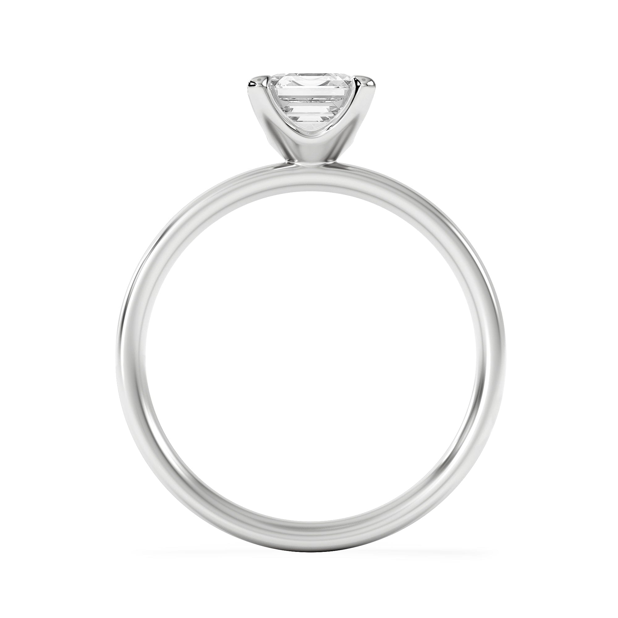 Solitaire Origin 1.00ct Asscher Cut Lab Diamond Solitaire Engagement Ring in Platinum