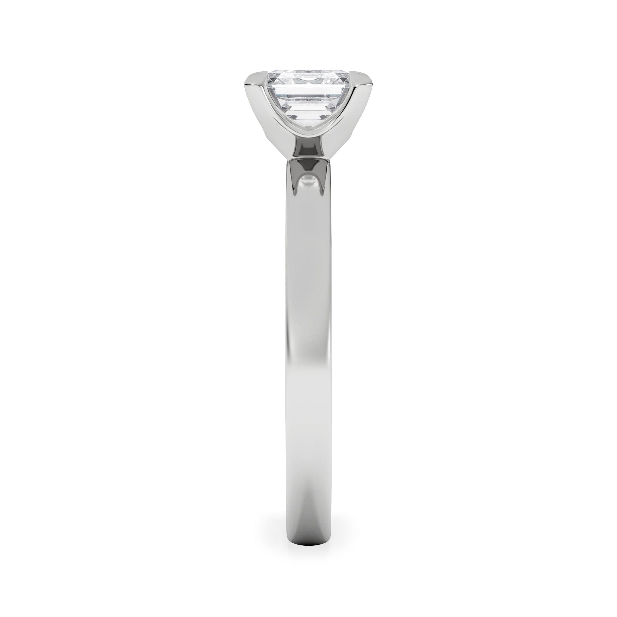 Solitaire Origin 1.00ct Asscher Cut Lab Diamond Solitaire Engagement Ring in Platinum