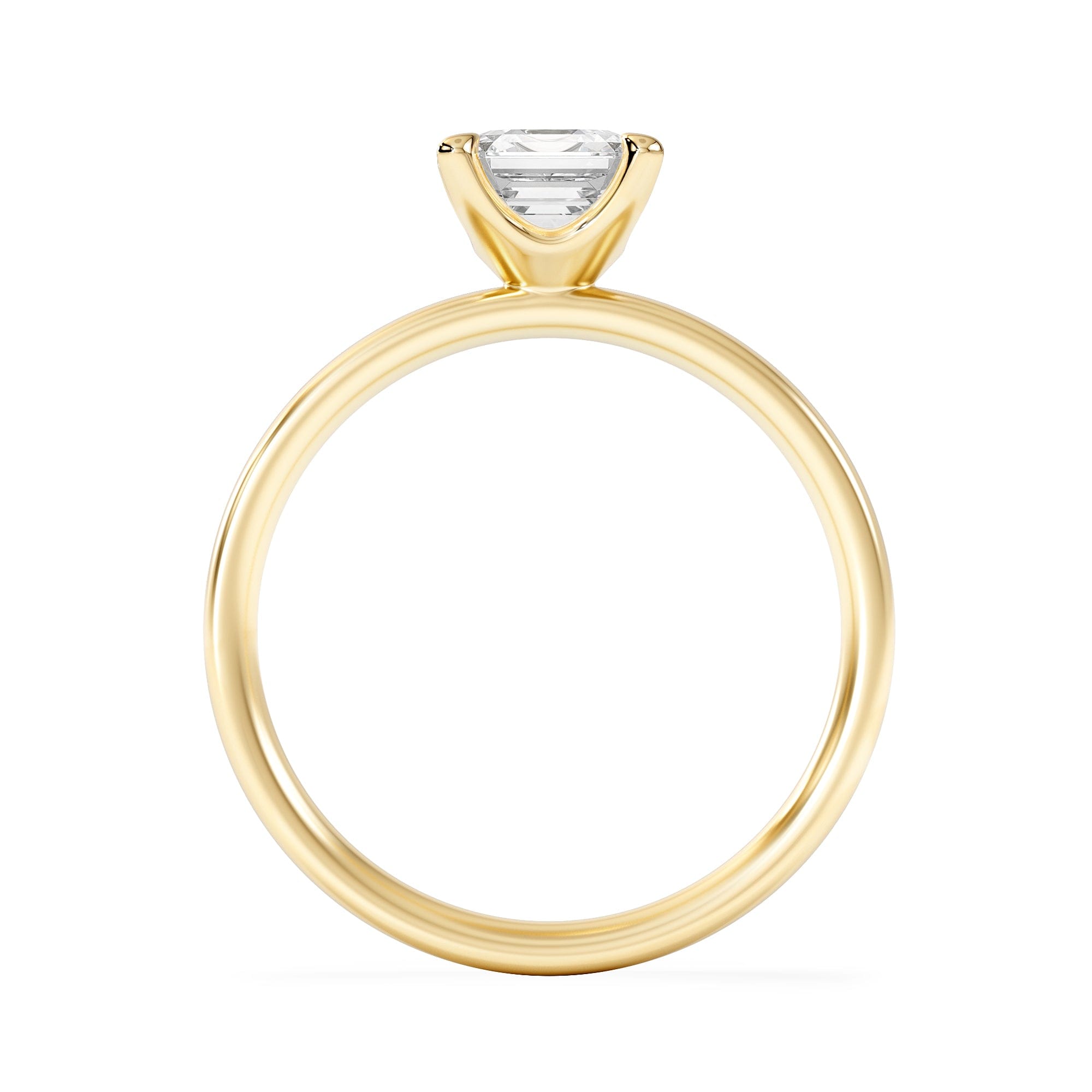 Solitaire Origin 1.00ct Asscher Cut Lab Diamond Solitaire Engagement Ring in 18K Yellow Gold