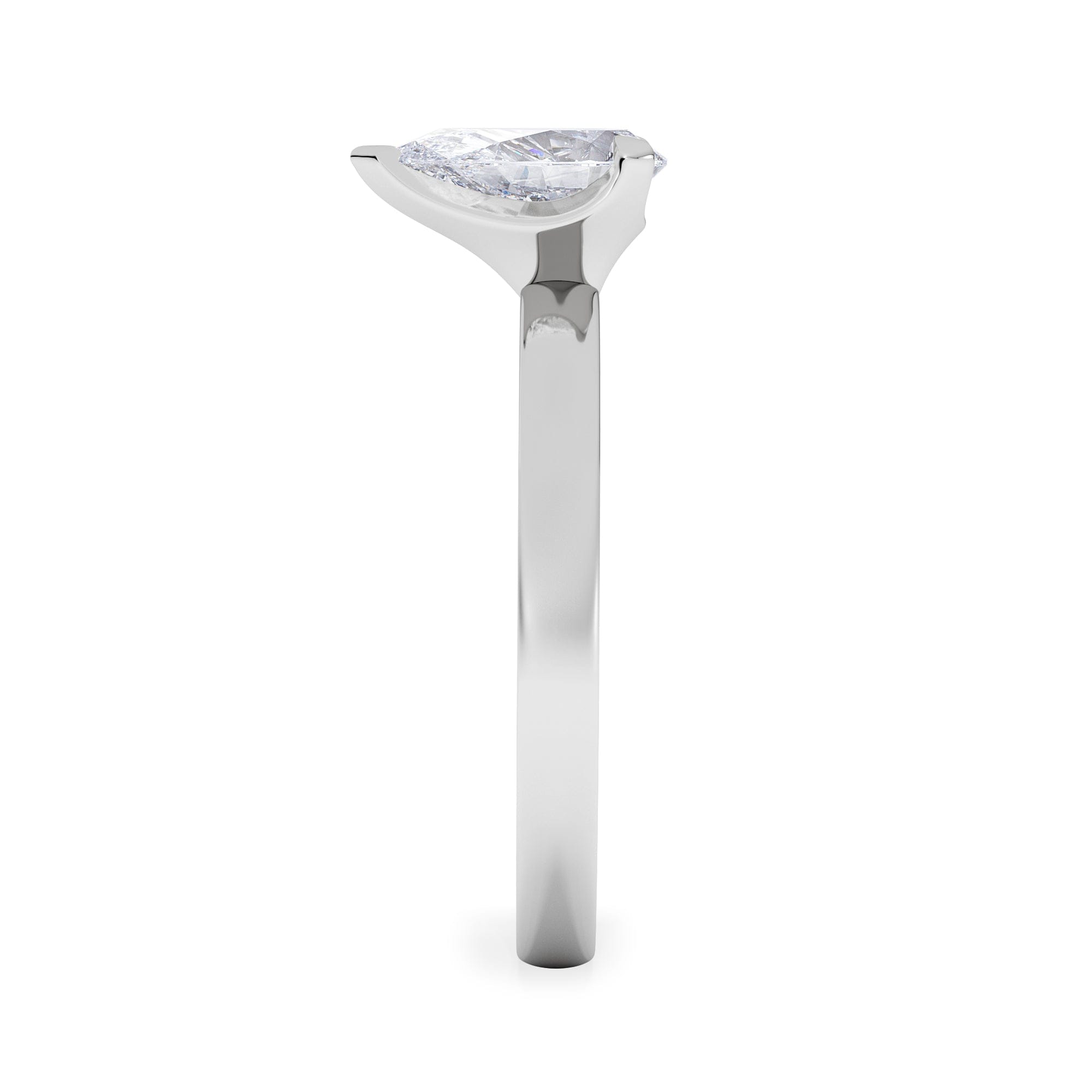 Solitaire Origin 1.00ct Pear Cut Lab Diamond Solitaire Engagement Ring in Platinum