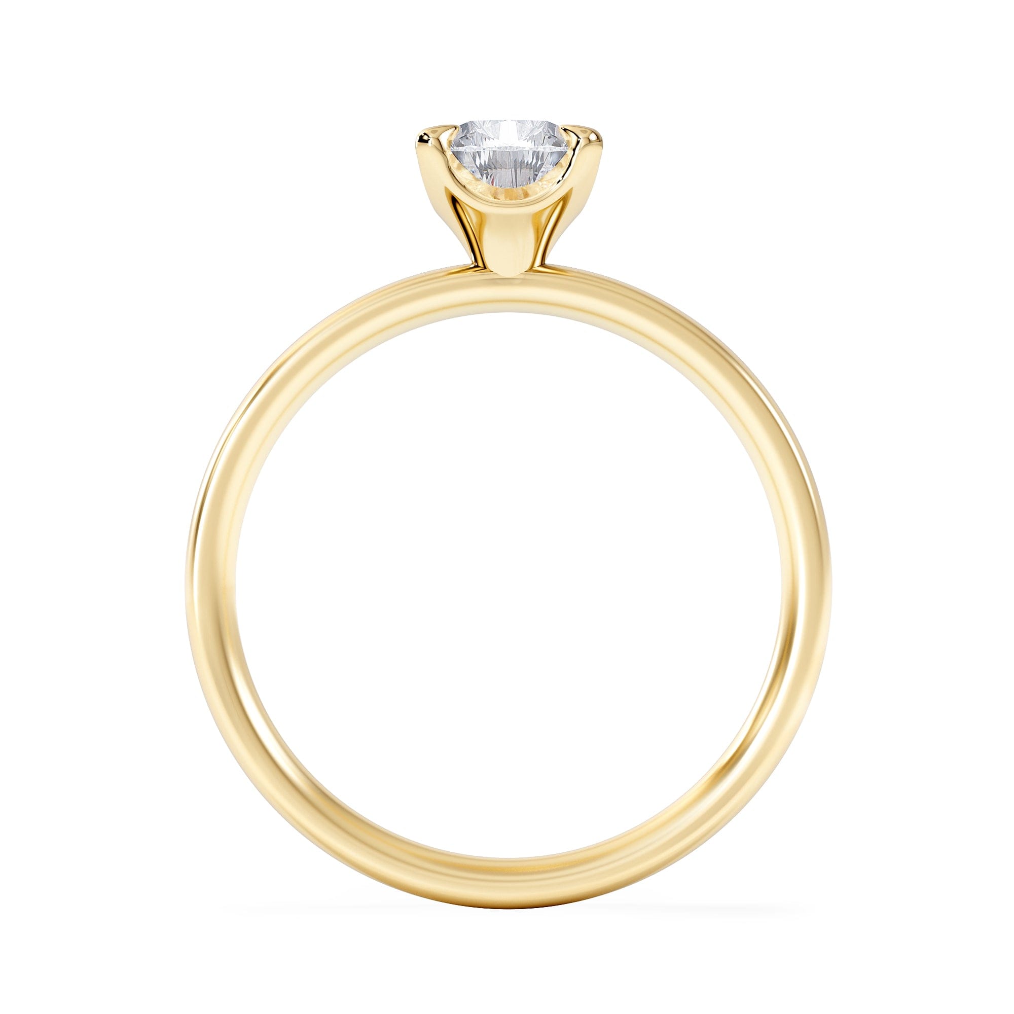 Solitaire Origin 1.00ct Pear Cut Lab Diamond Solitaire Engagement Ring in 18K Yellow Gold