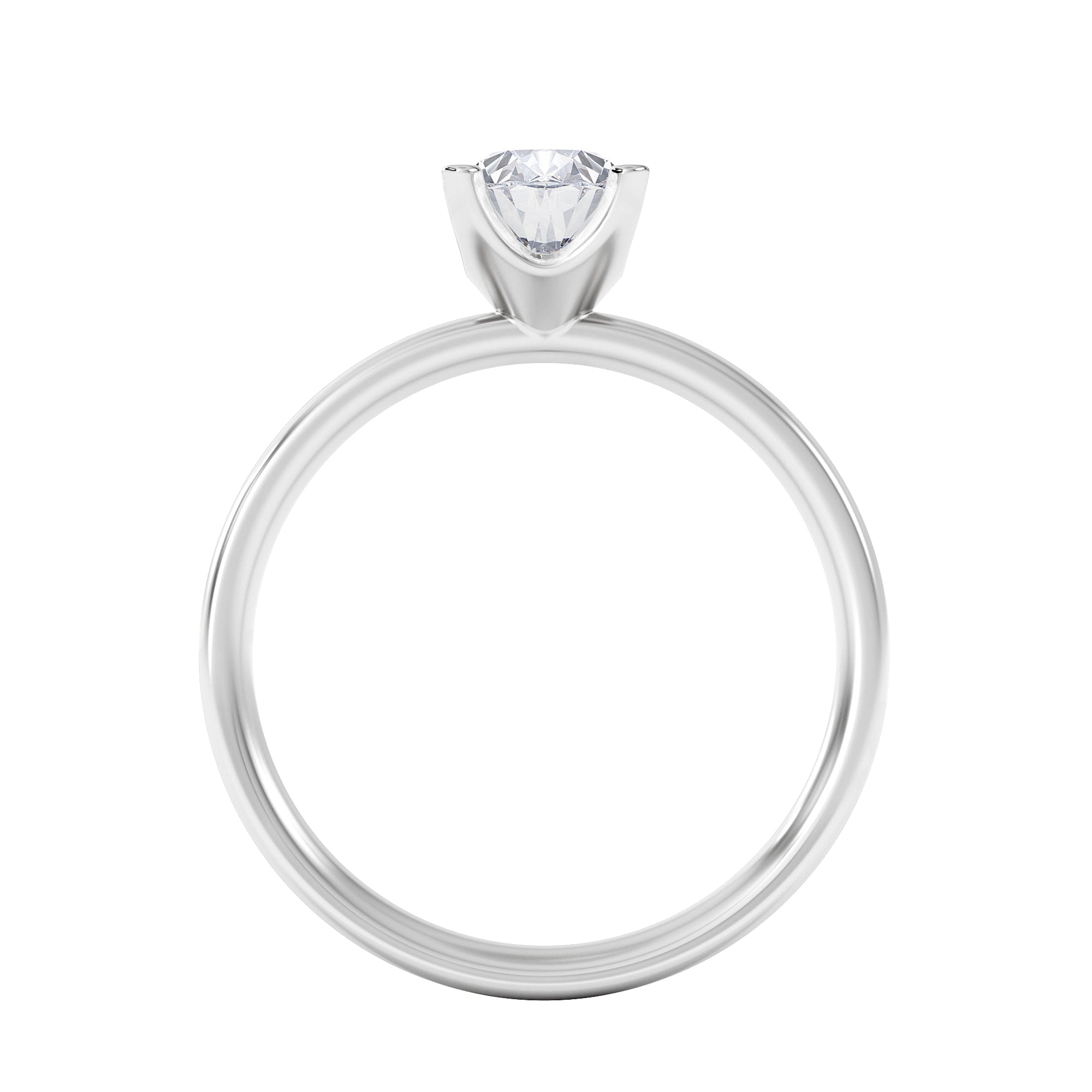 Solitaire Origin 1.00ct Oval Cut Lab Diamond Solitaire Engagement Ring in Platinum