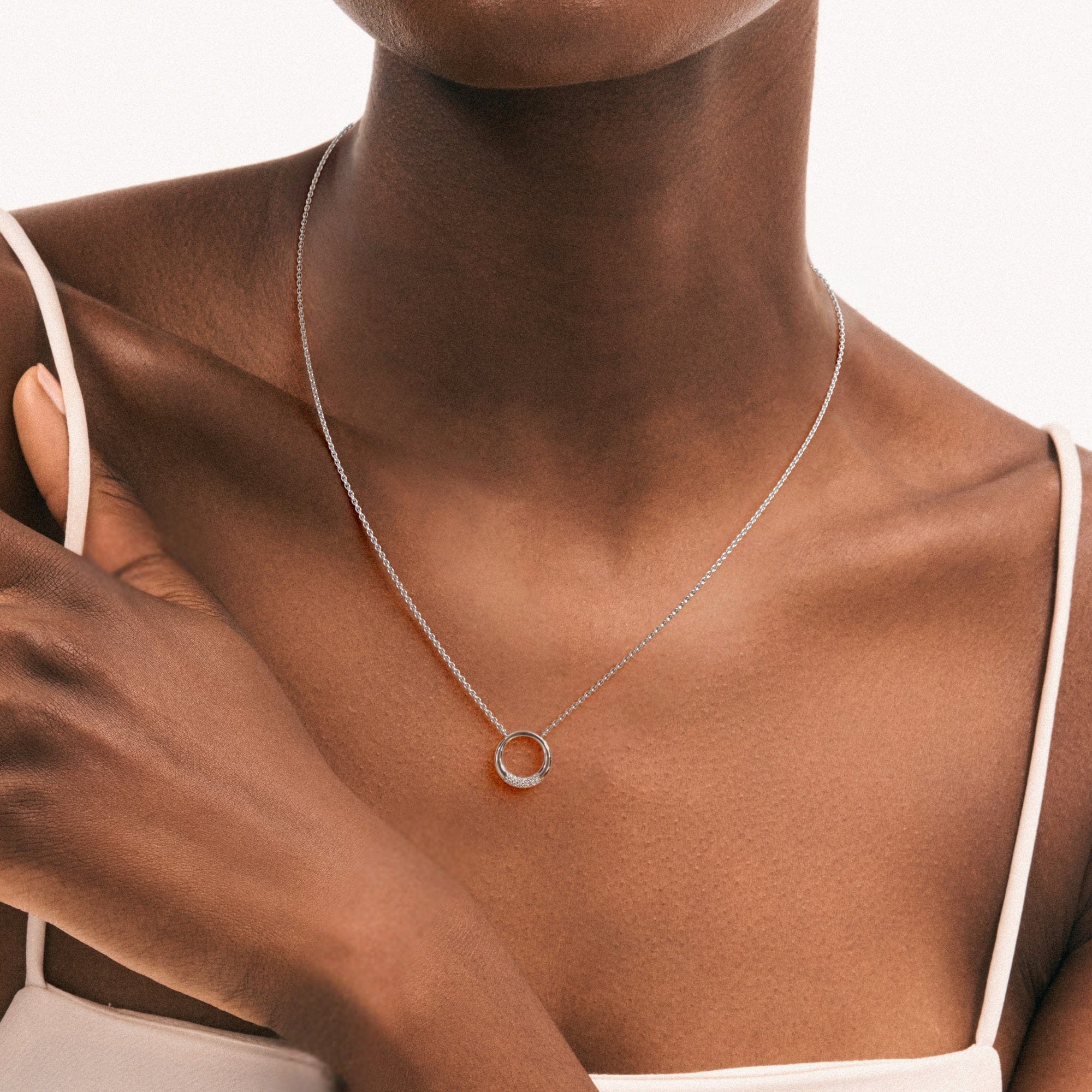 Diamond Luna 0.30ct Lab Diamond Necklace in Sterling Silver