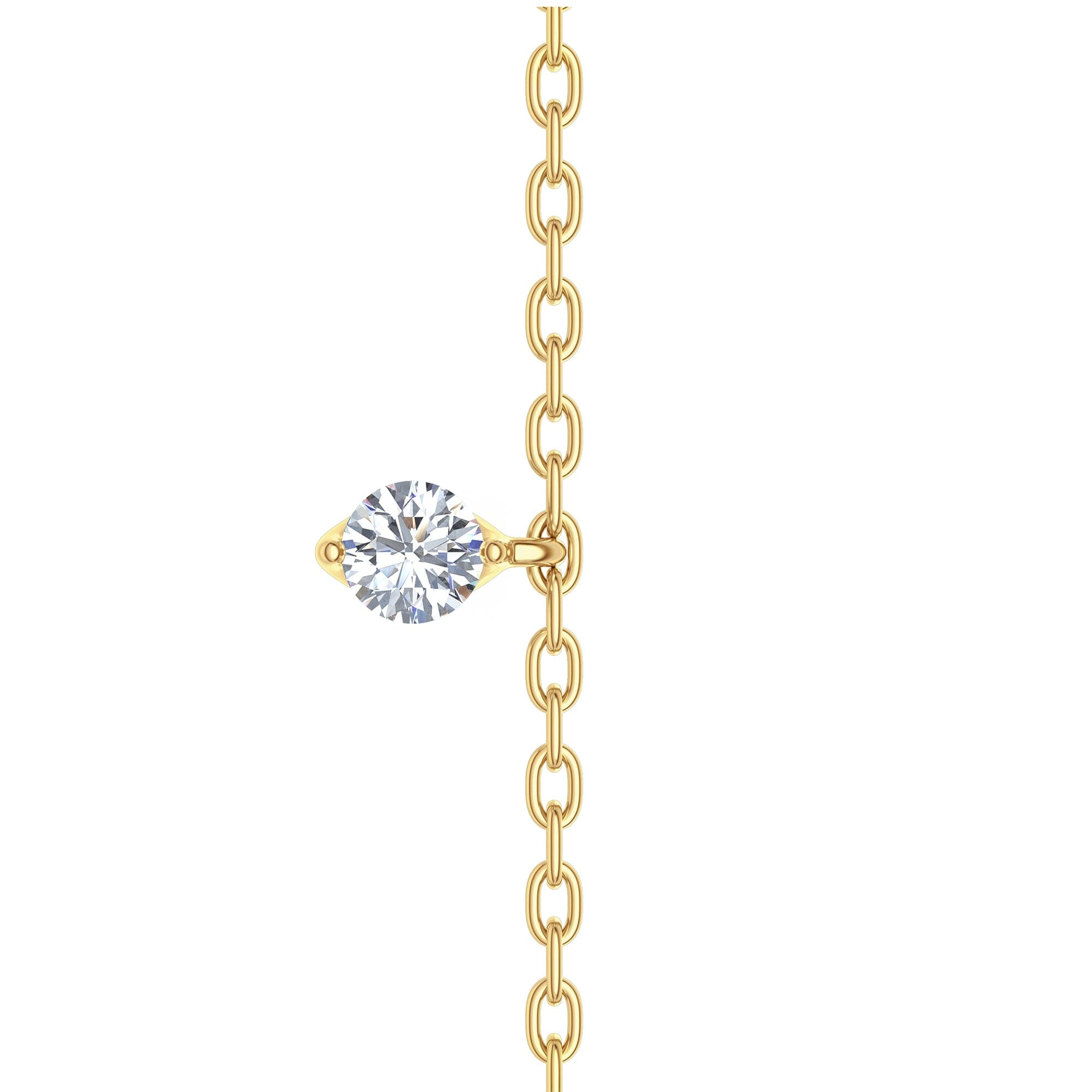 Diamond The Anklet - 0.50ct Round Cut Lab Diamond in 18K Gold Vermeil