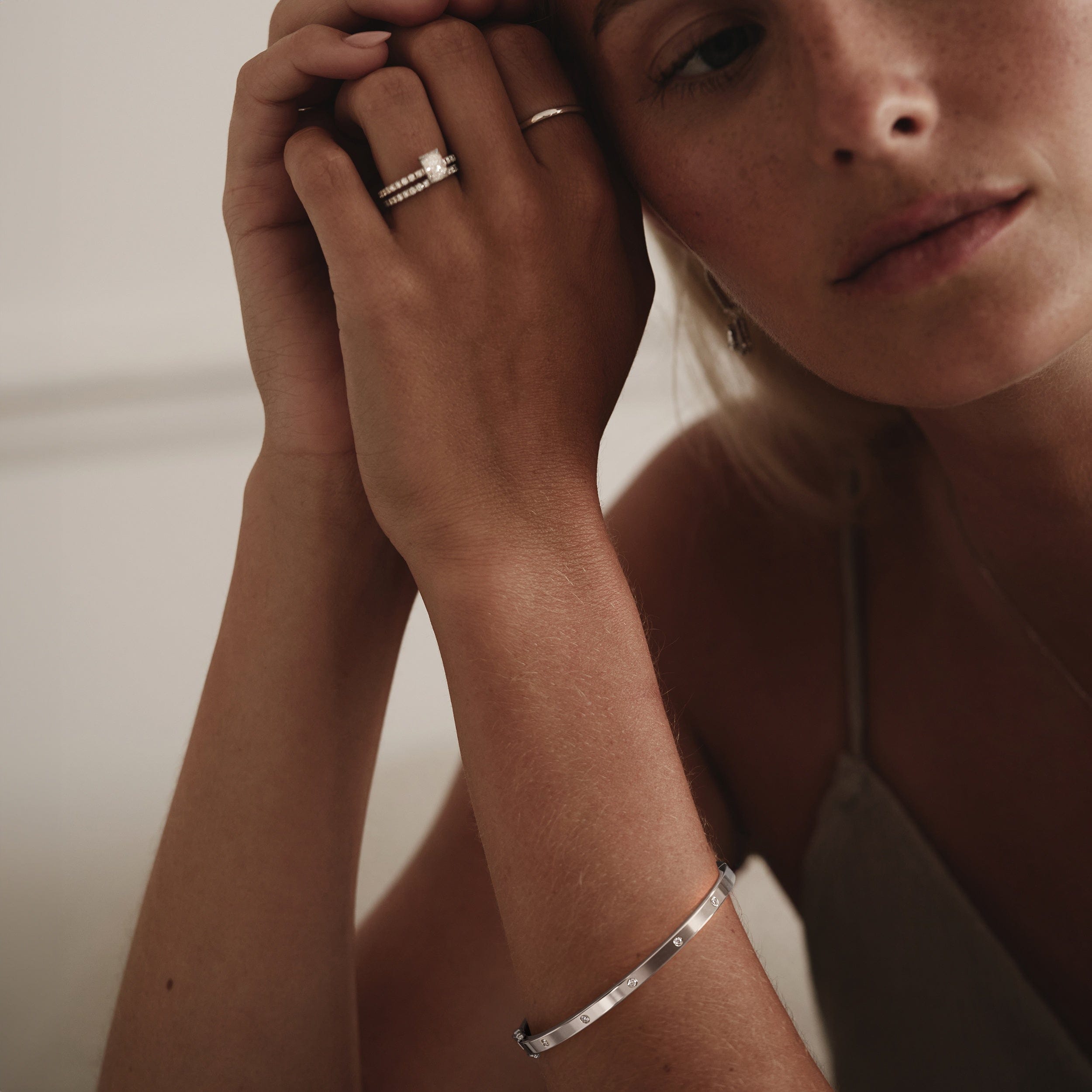 Diamond Élan 0.15ct Lab Diamond Bangle in Sterling Silver