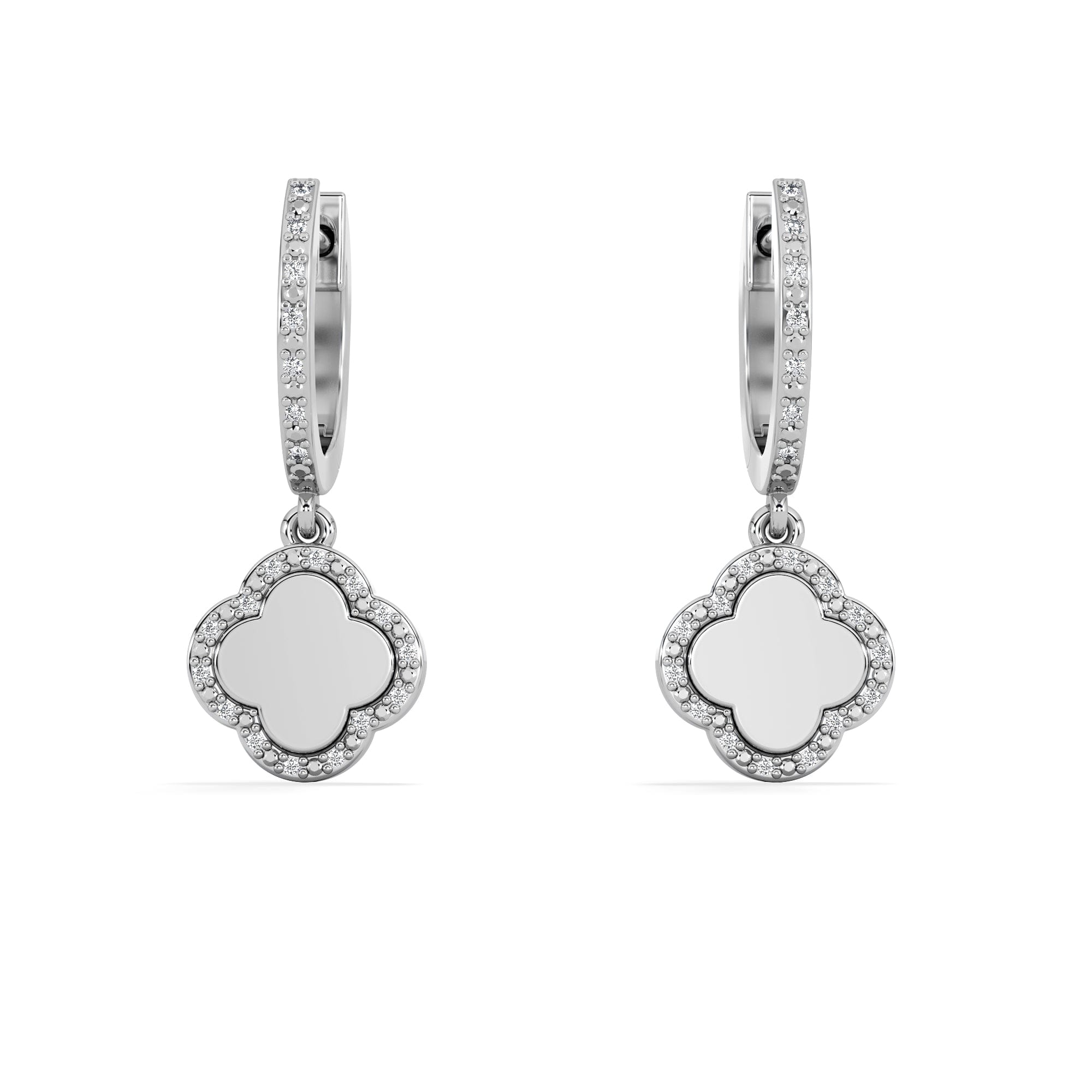 Diamond Florence 0.15ct Lab Diamond Halo Huggie Earrings in Sterling Silver