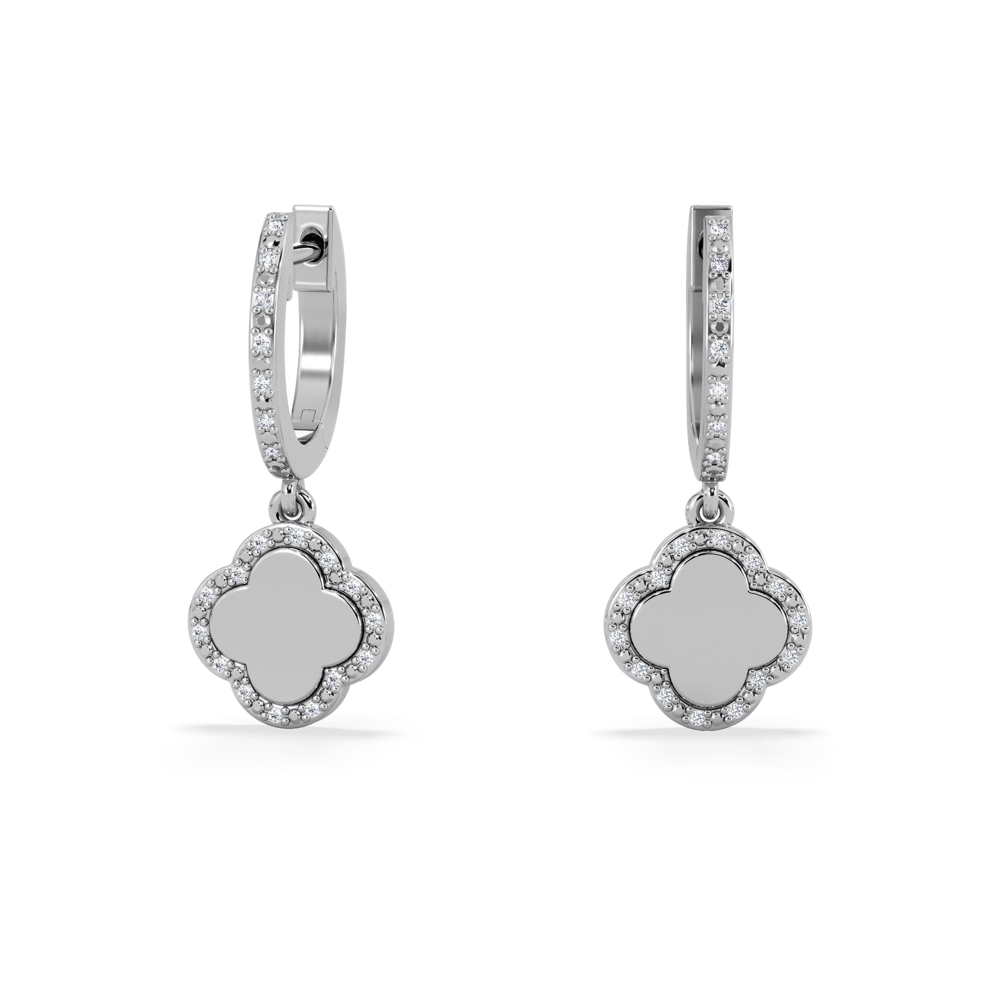 Diamond Florence 0.15ct Lab Diamond Halo Huggie Earrings in Sterling Silver