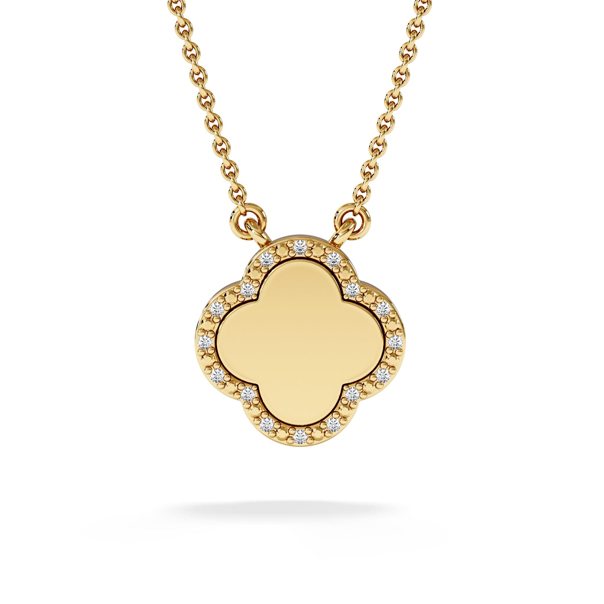 Diamond Florence 0.06ct Lab Diamond Halo Necklace in 18K Gold Vermeil