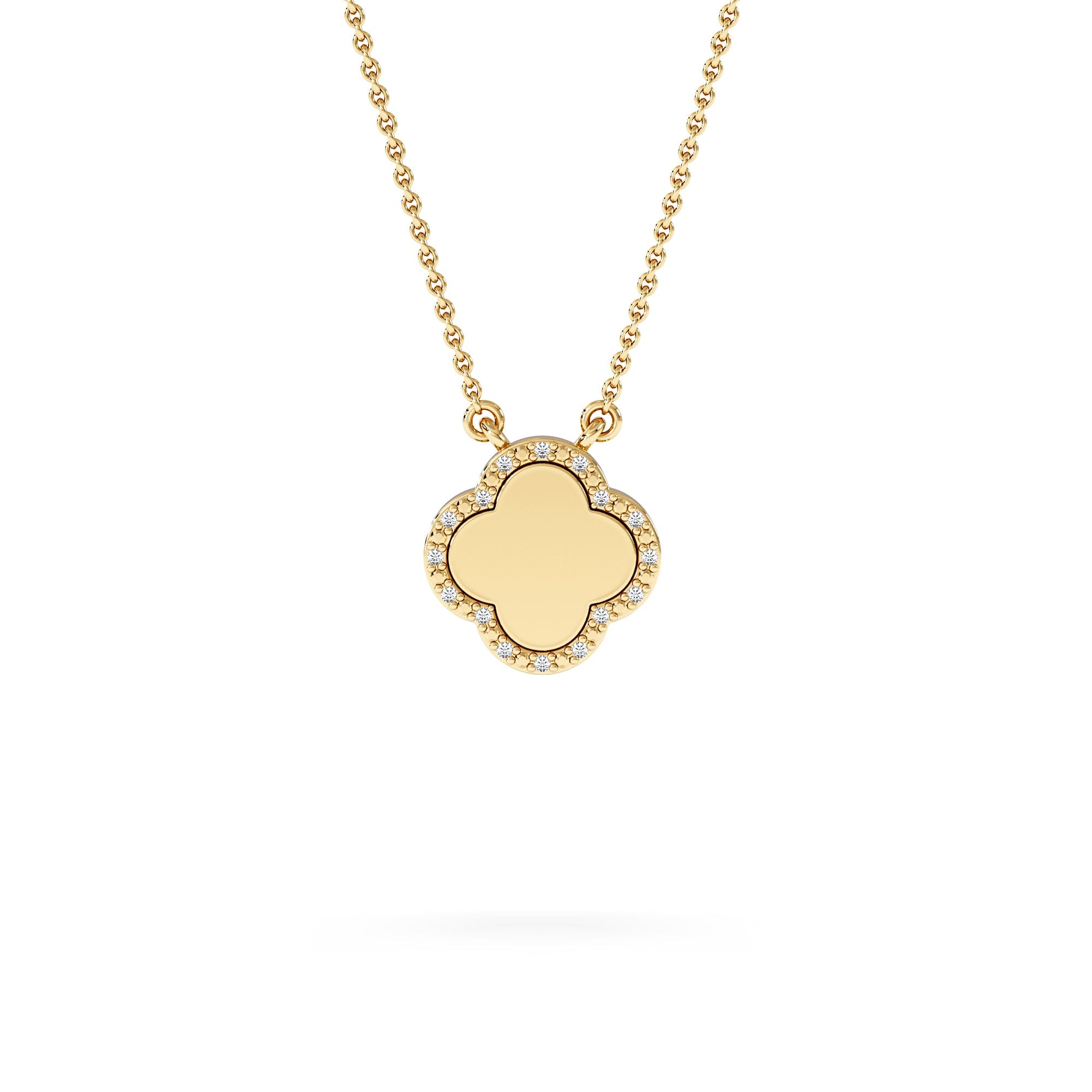 Diamond Florence 0.06ct Lab Diamond Halo Necklace in 18K Gold Vermeil