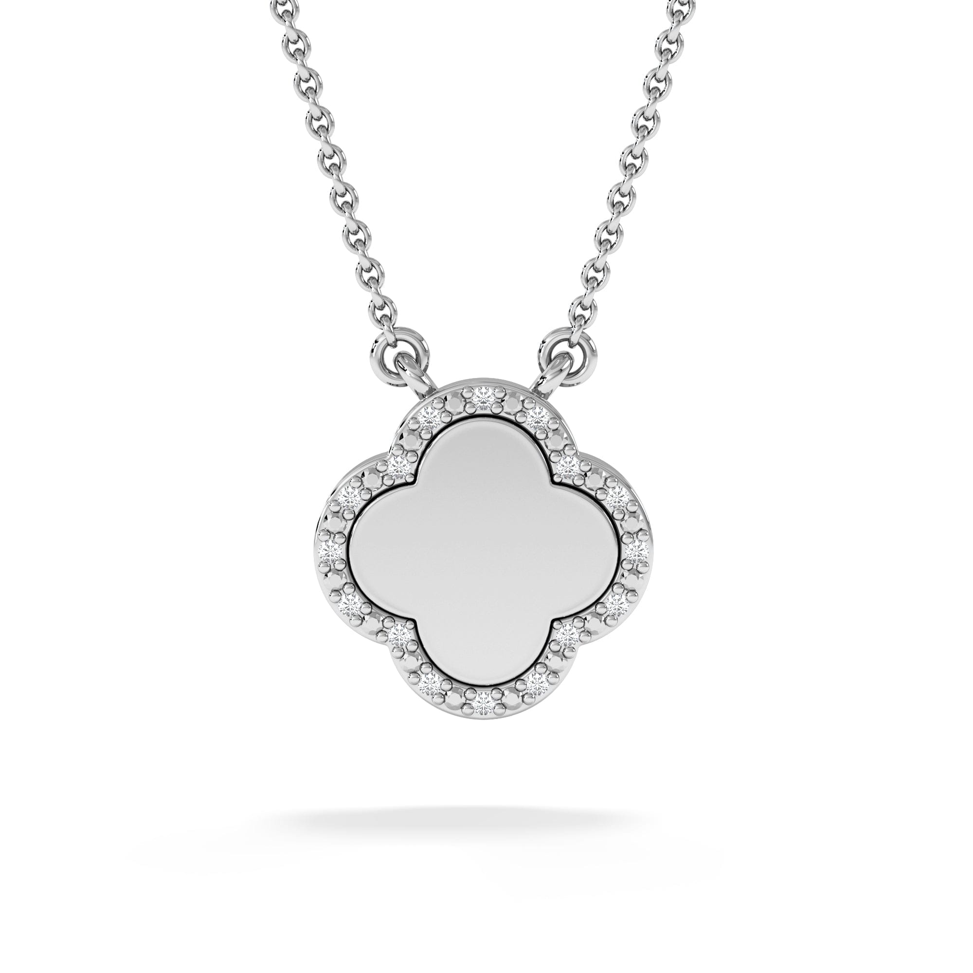 Diamond Florence 0.06ct Lab Diamond Halo Necklace in Sterling Silver