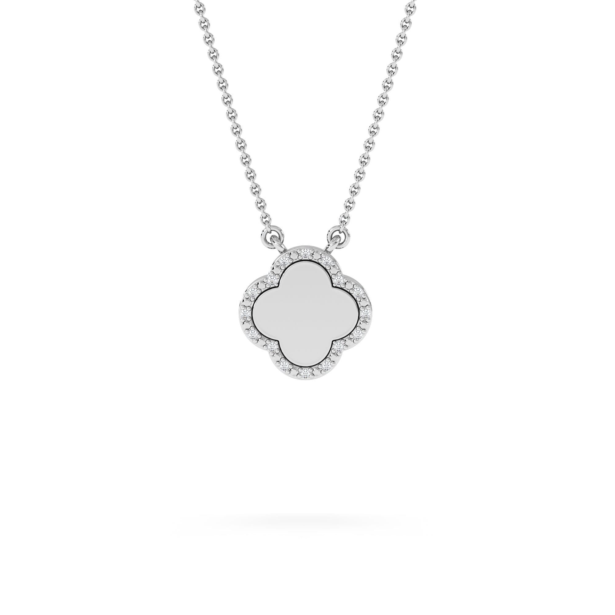 Diamond Florence 0.06ct Lab Diamond Halo Necklace in Sterling Silver